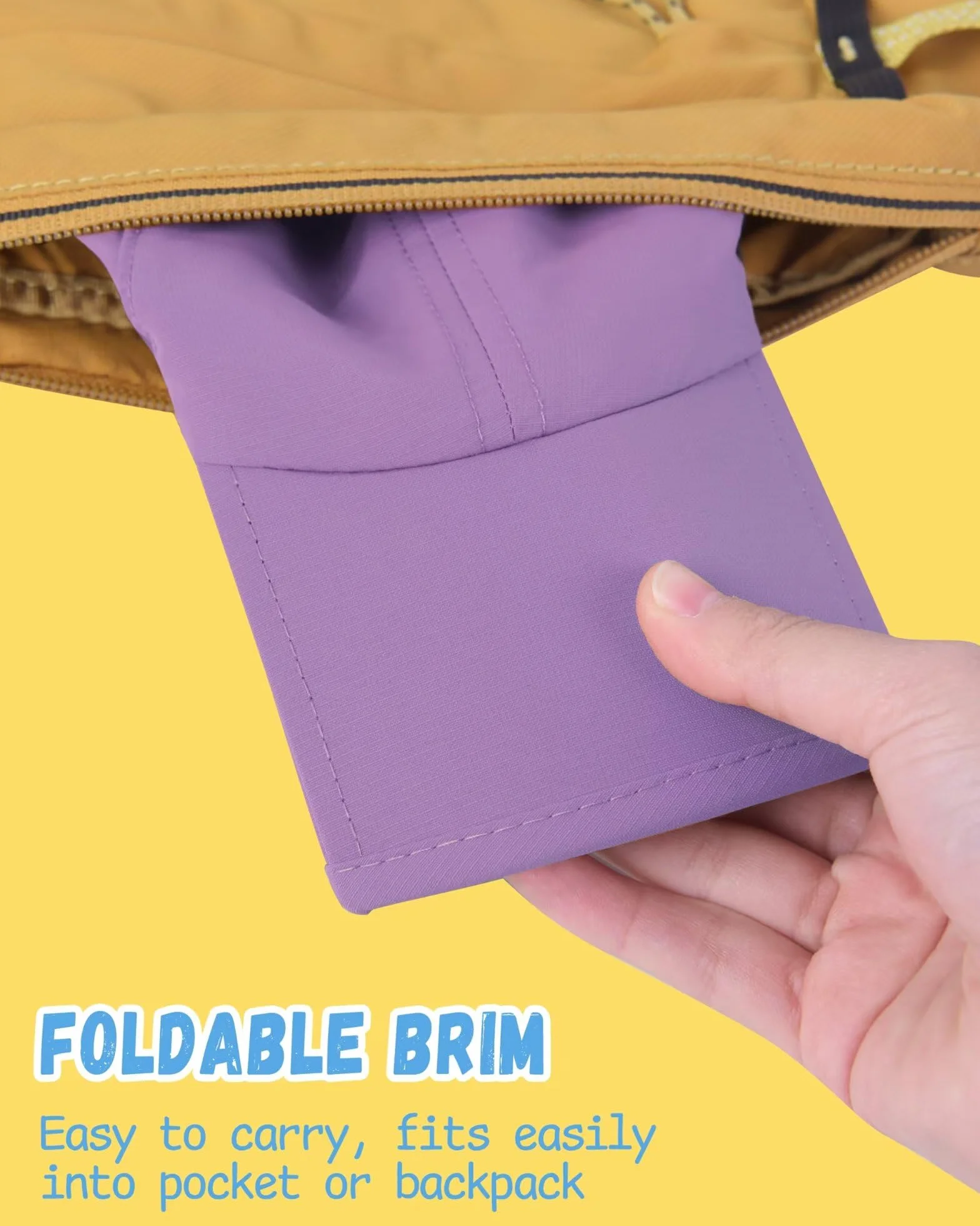 Gorra para niños UPF50+ Plegable protección Solar Ligera Transpirable 2-9 años