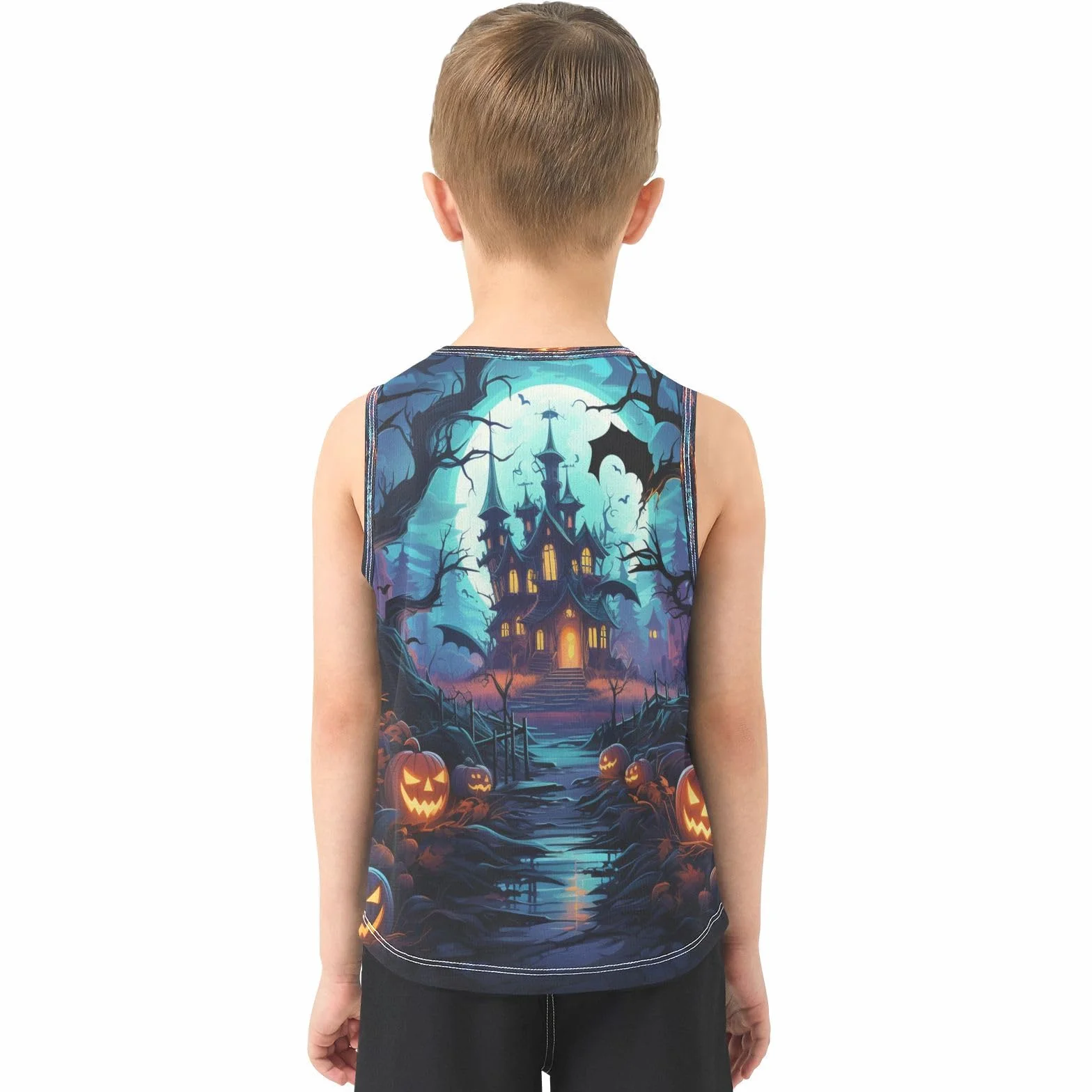 Bosque Oscuro Halloween Camisetas Sin Mangas Tank Top para Niños Jóvenes