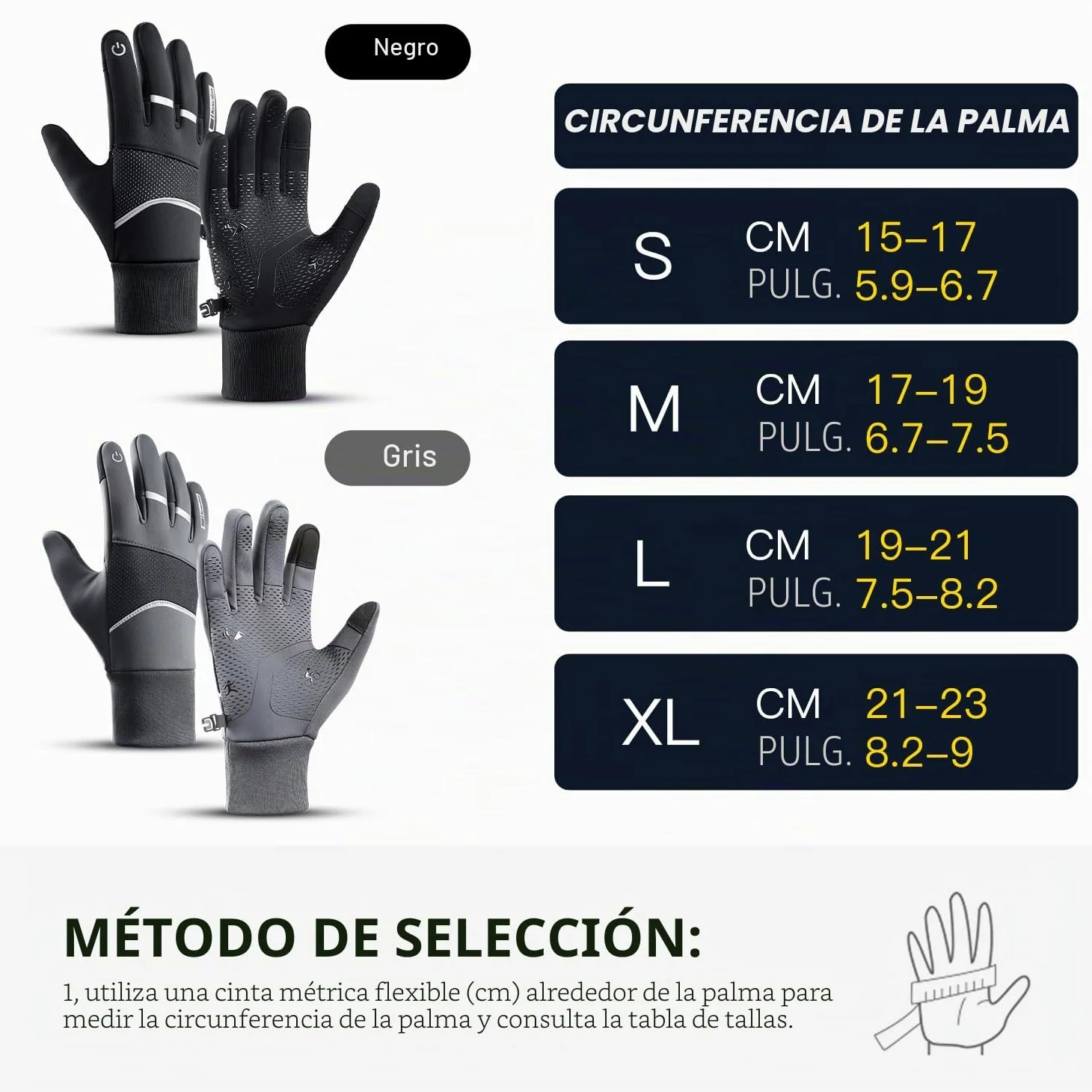 Guante de Invierno Hombre Térmicos para Mujer con Dedos para Pantalla Táctil, Resistentes al Agua, Agarre Antideslizante para Correr, Trabajar y Conducir