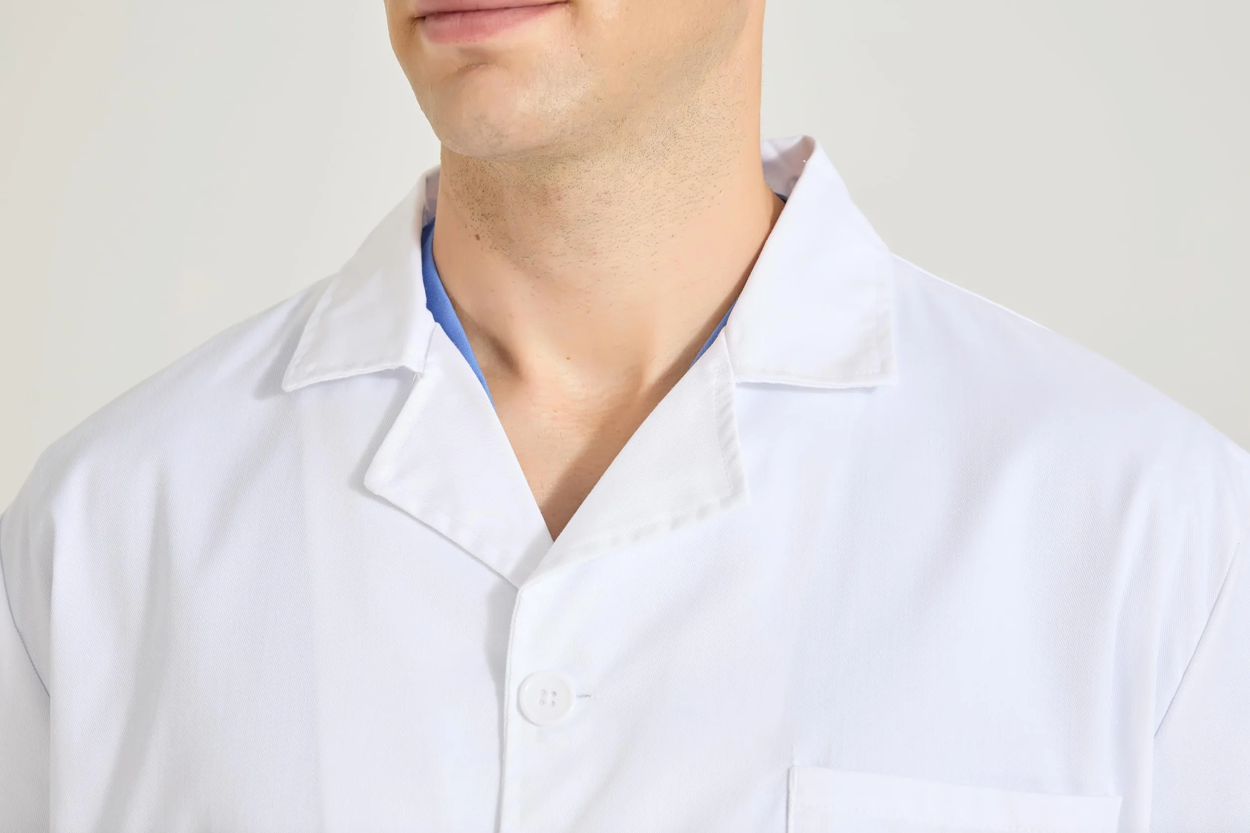 MISEMIYA Bata Laboratorio Unisex Blanca Medico Hombre