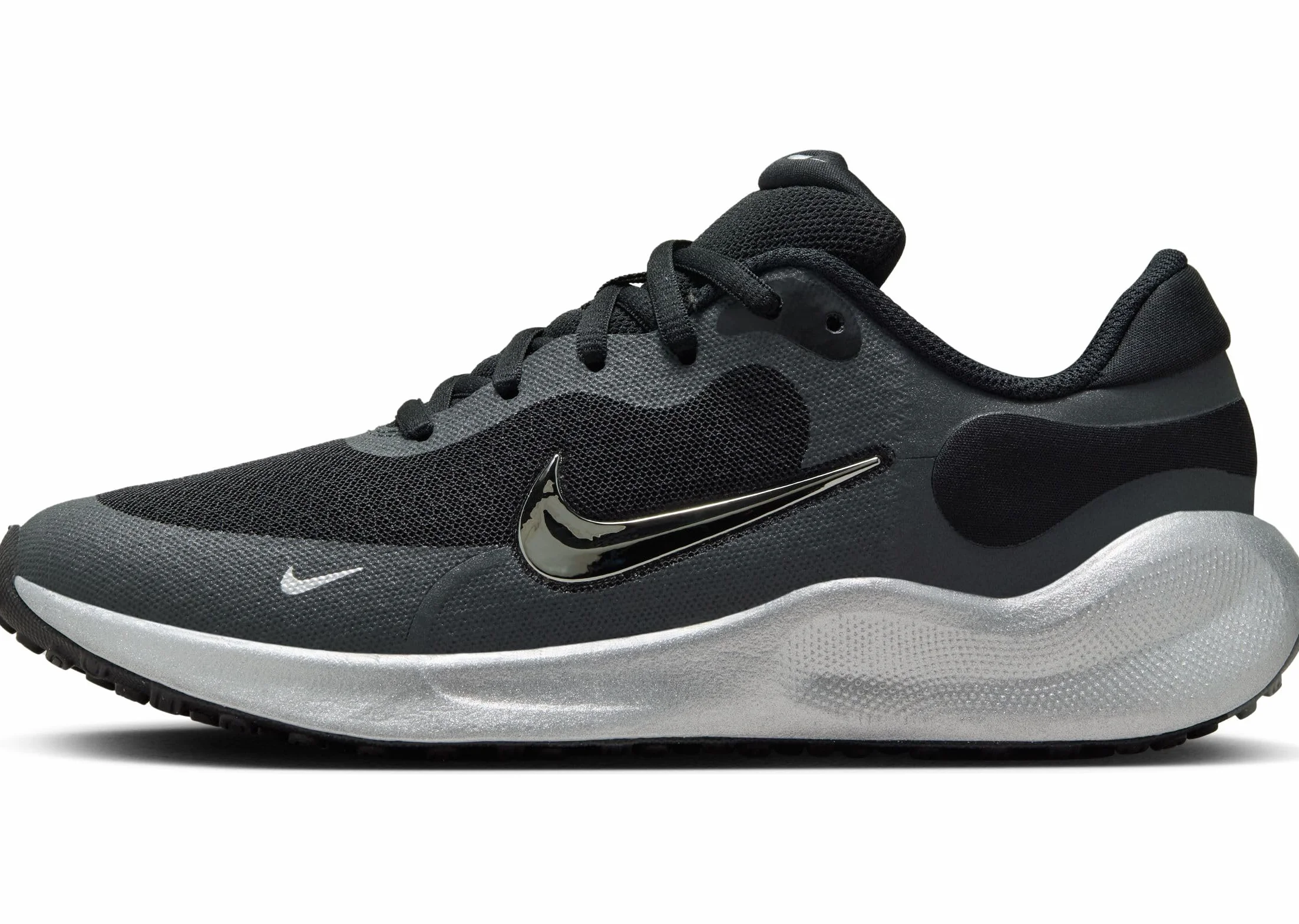 Nike Revolution 7 Se GS Zapatillas Carrera Montaña Black Metallic Silver Anthracite 37.5 EU