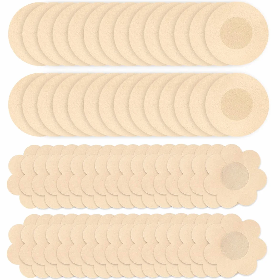 Cubre Pezones Desechables Mujer Transpirable Invisible Adhesivo Forma de Flor Ultrafinas Autoadhesivas Impermeables