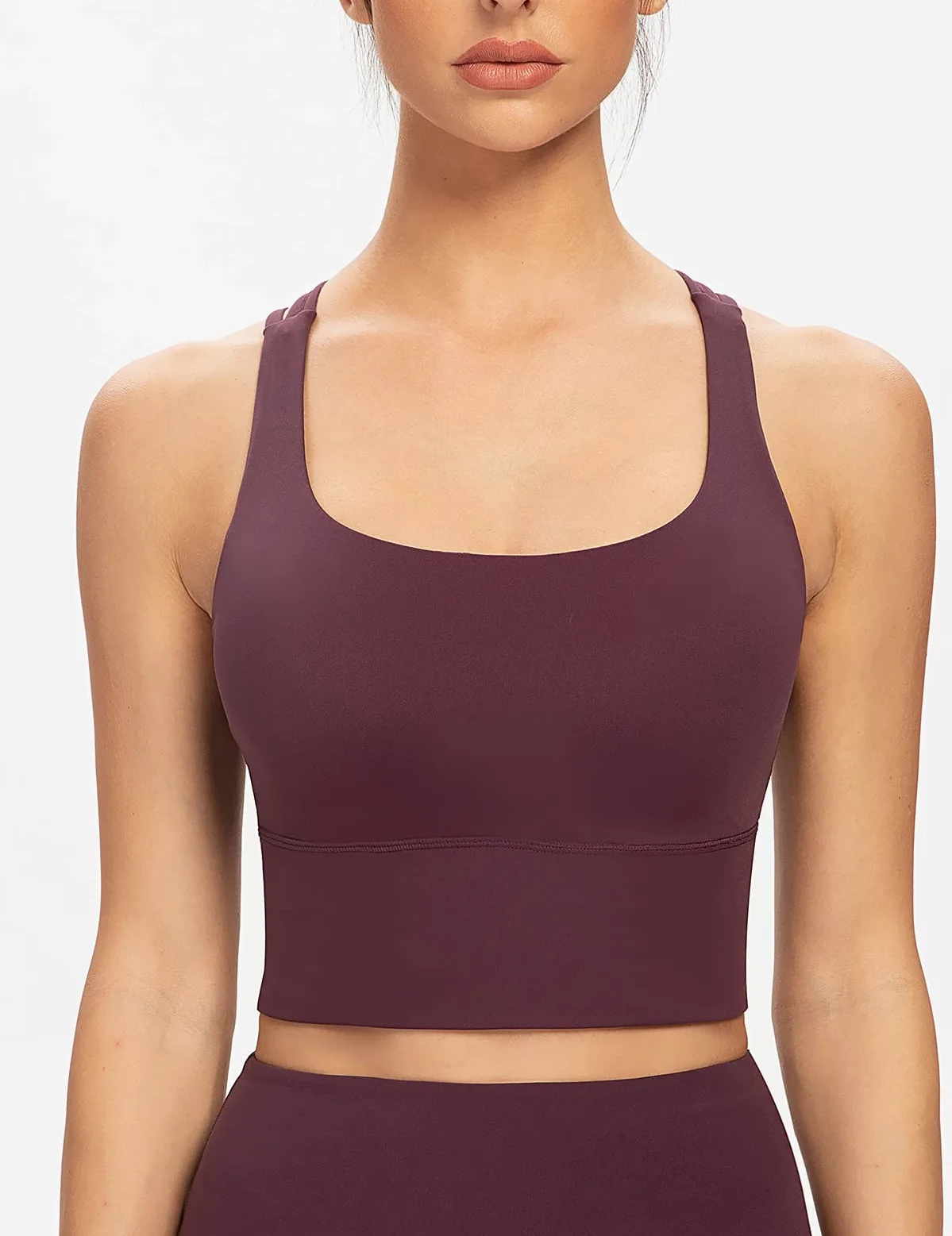 Mujer Sujetador Deportivo Yoga Sexy sin Aros Cruzados Espalda