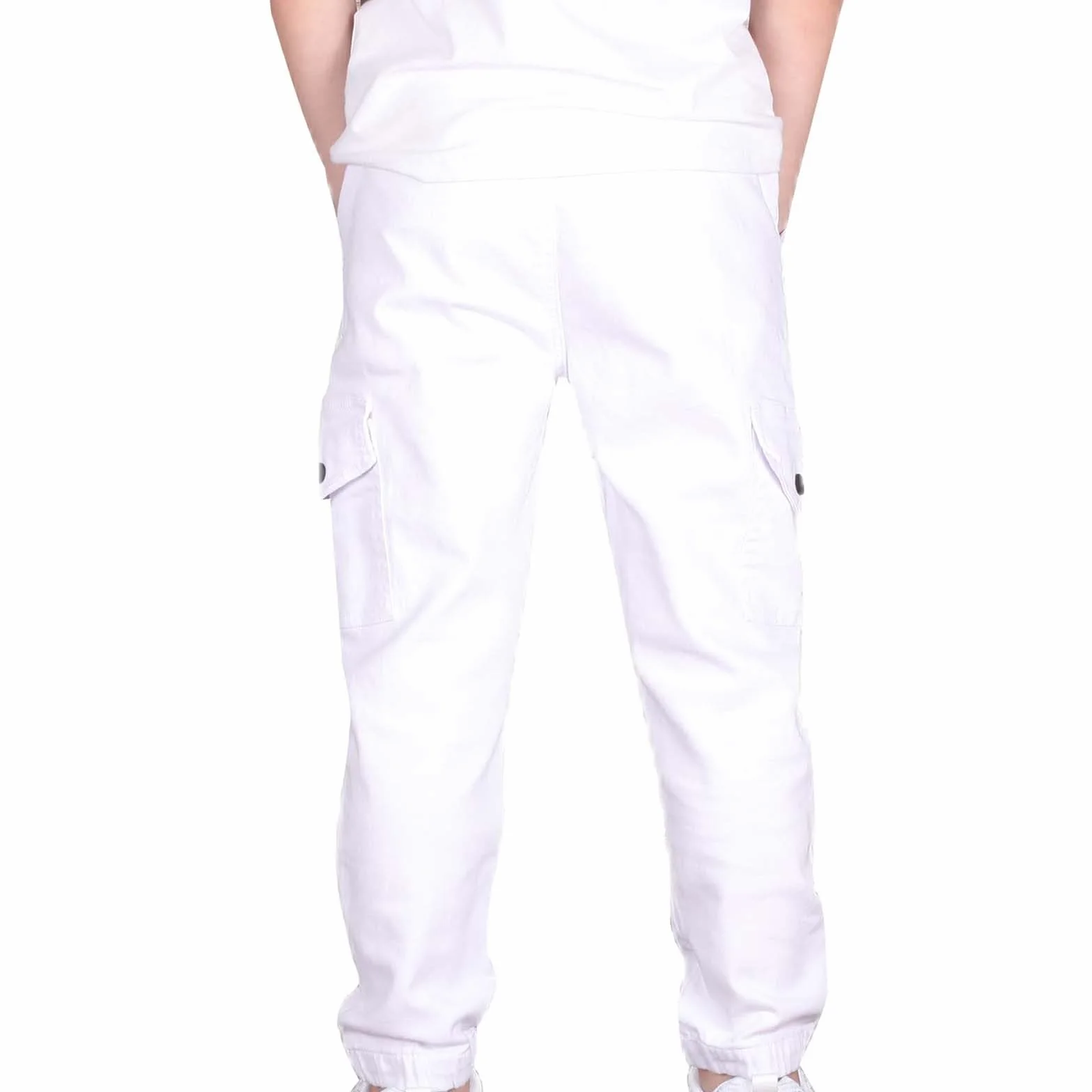 Pantalones cargo para niños con cintura elástica