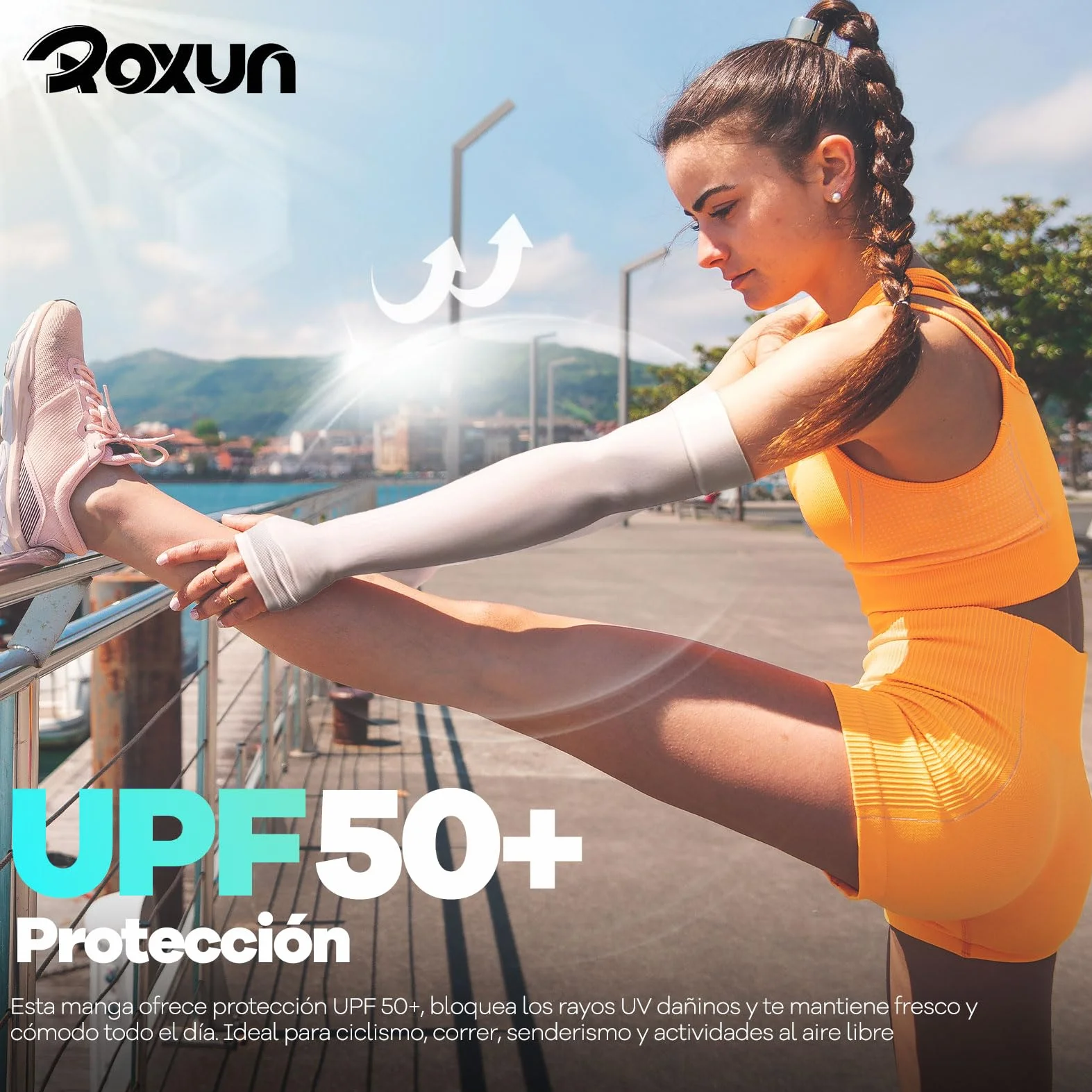 ROXUN Mangas de Brazo Protección UV Compresión Refrescante Cubre Tatuajes