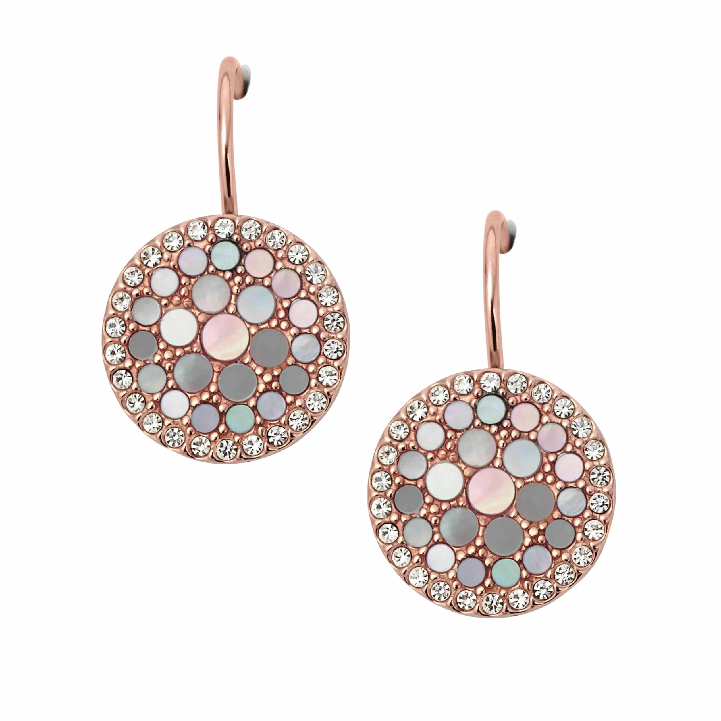 Fossil Pendientes de mujer acero inoxidable cierre gancho