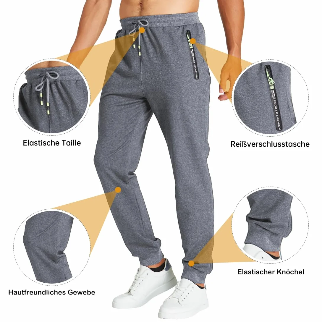 ZOXOZ Pantalones Hombre Casual Chándal Algodón Cintura Elástica