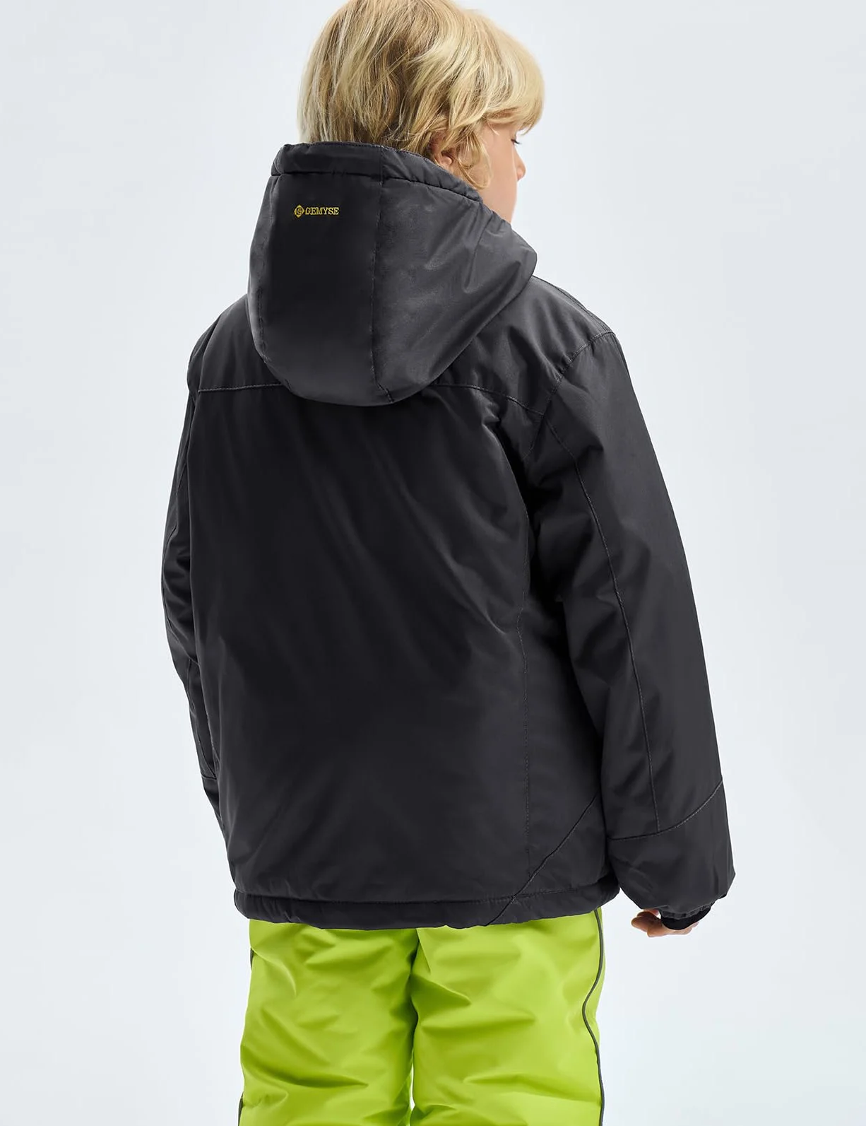 GEMYSE Chaqueta de Esquí Impermeable Niños Abrigo Invierno Antiviento Capucha