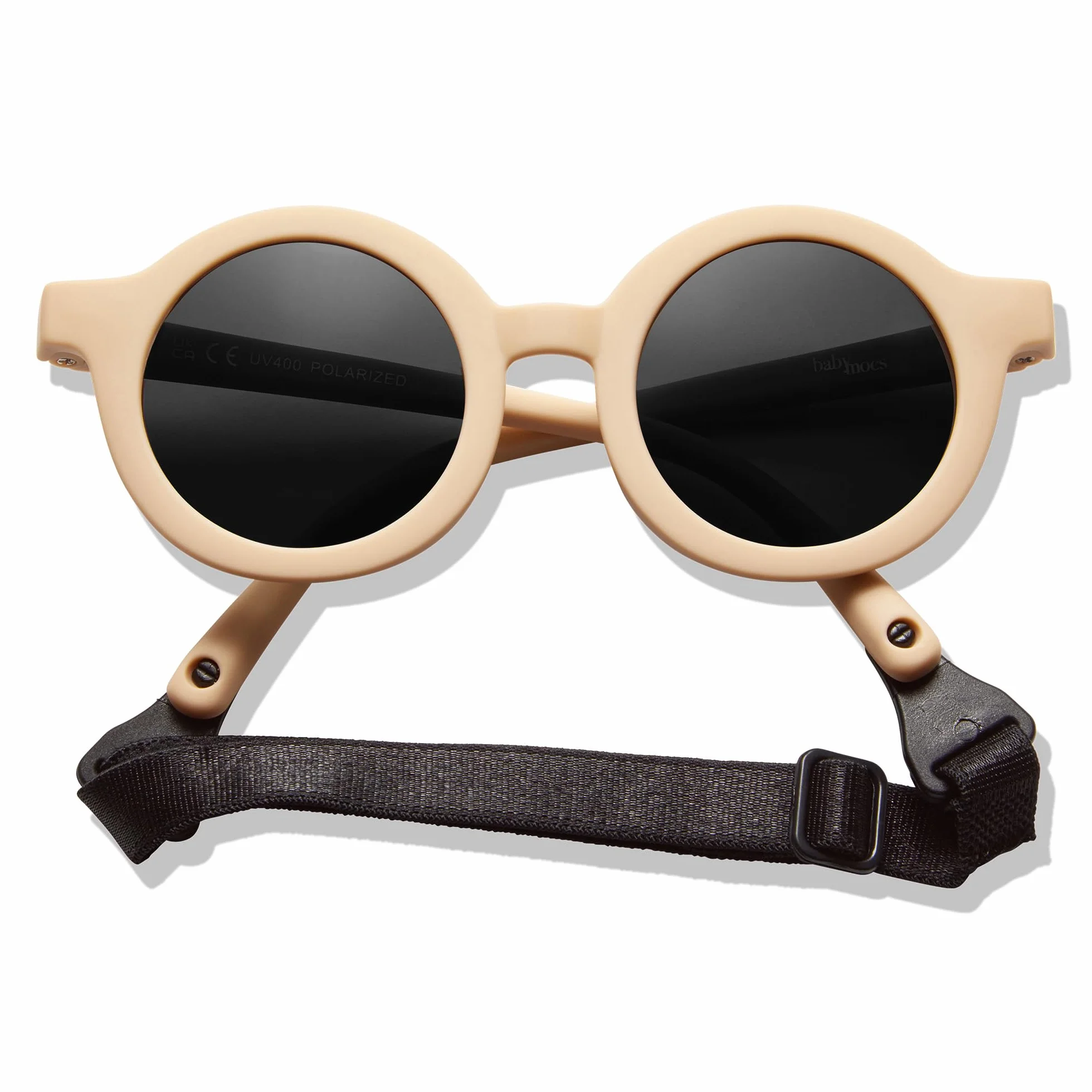 BABYMOCS Gafas de sol redondas para niños protección UV 100% flexibles sin BPA correa diseño sueco