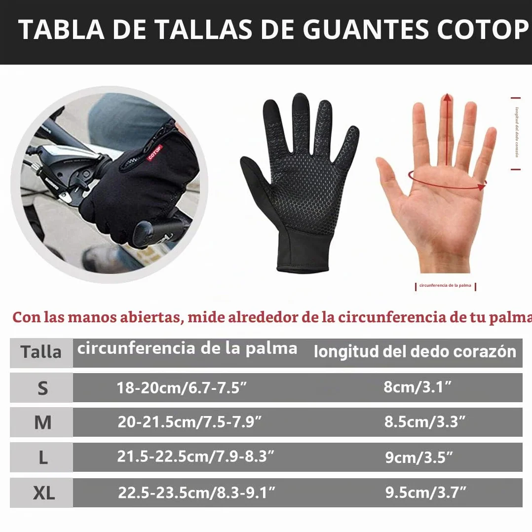 COTOP Guantes de Invierno Táctiles a Prueba de Viento para Ciclismo Caza y Camping