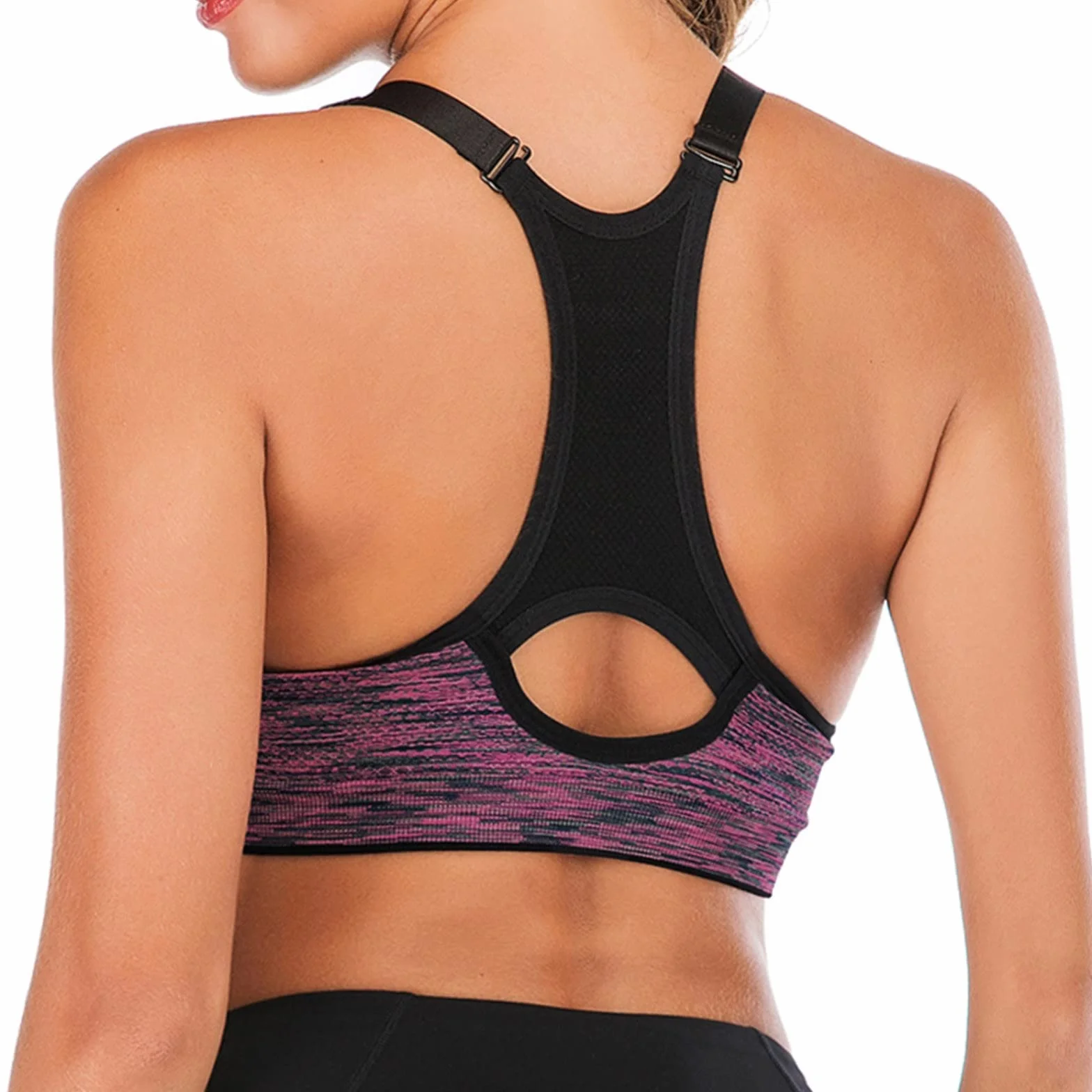 Sujetador Sin Aros Push Up para Mujer Deportivo Sin Costuras Yoga Correr Gimnasio Paquete de 2