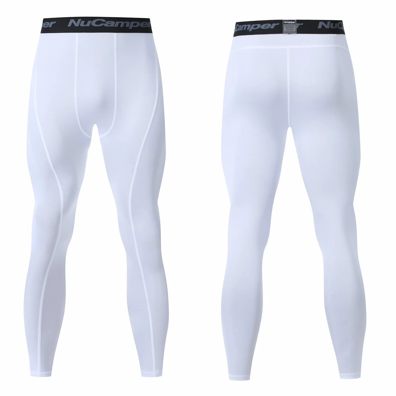 NuCamper Pantalones de Compresión para Hombres, Correr Baselayer Leggings, Secado Rápido, Entrenamiento Atlético