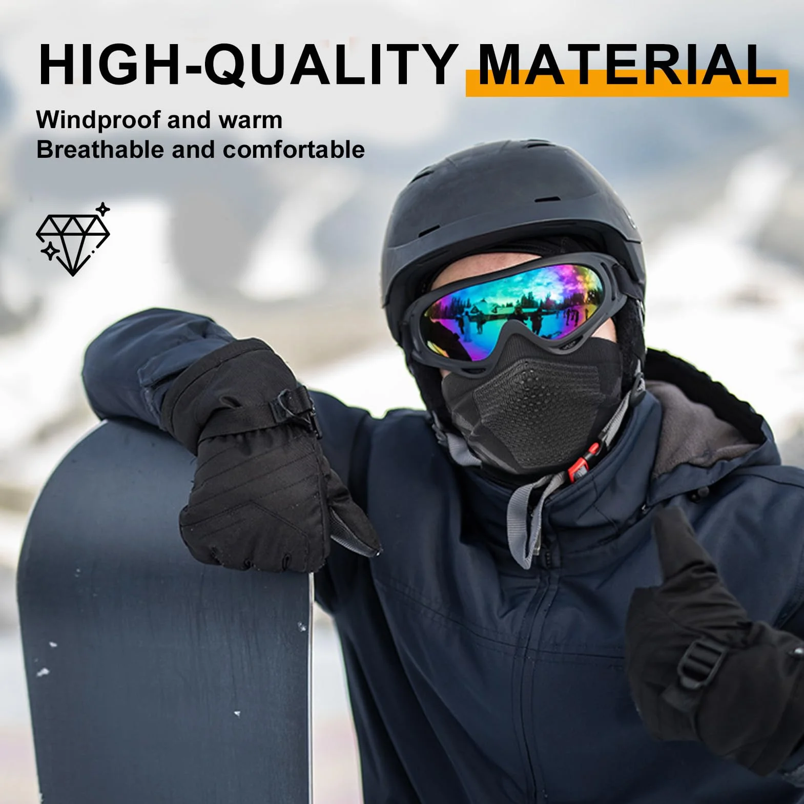 Calentador De Cuello Multifuncional Para Hombre Y Muje, Mascarilla De Alta Elasticidad, Transpirable Y Térmico Para Ciclismo, Esquí, Running Y Actividades Al Aire Libre, Bufanda Tubular