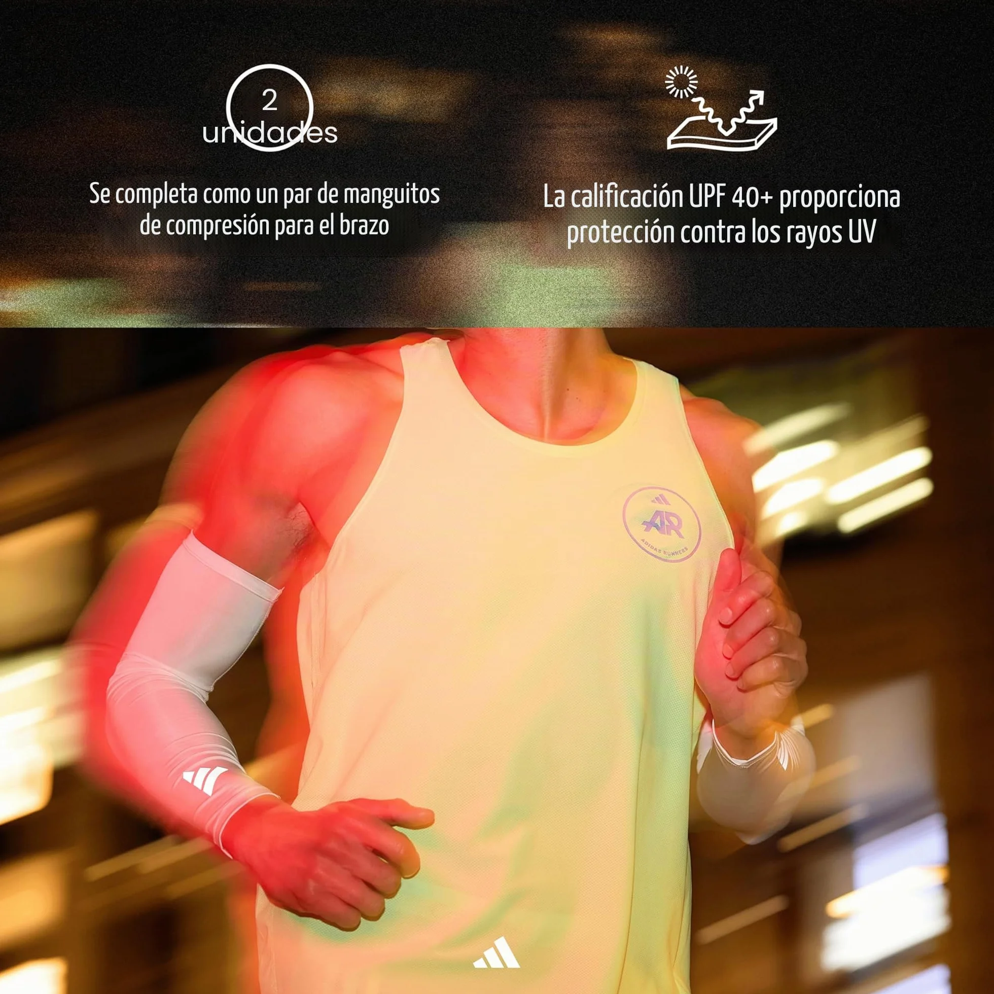 adidas Aeroready Compression Arm Sleeves Mangas deportivas Unisex adulto Pack de 2
