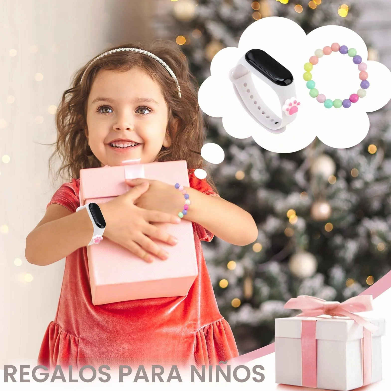 Reloj digital deportivo infantil con correa de silicona impermeable para niños 6-15 años
