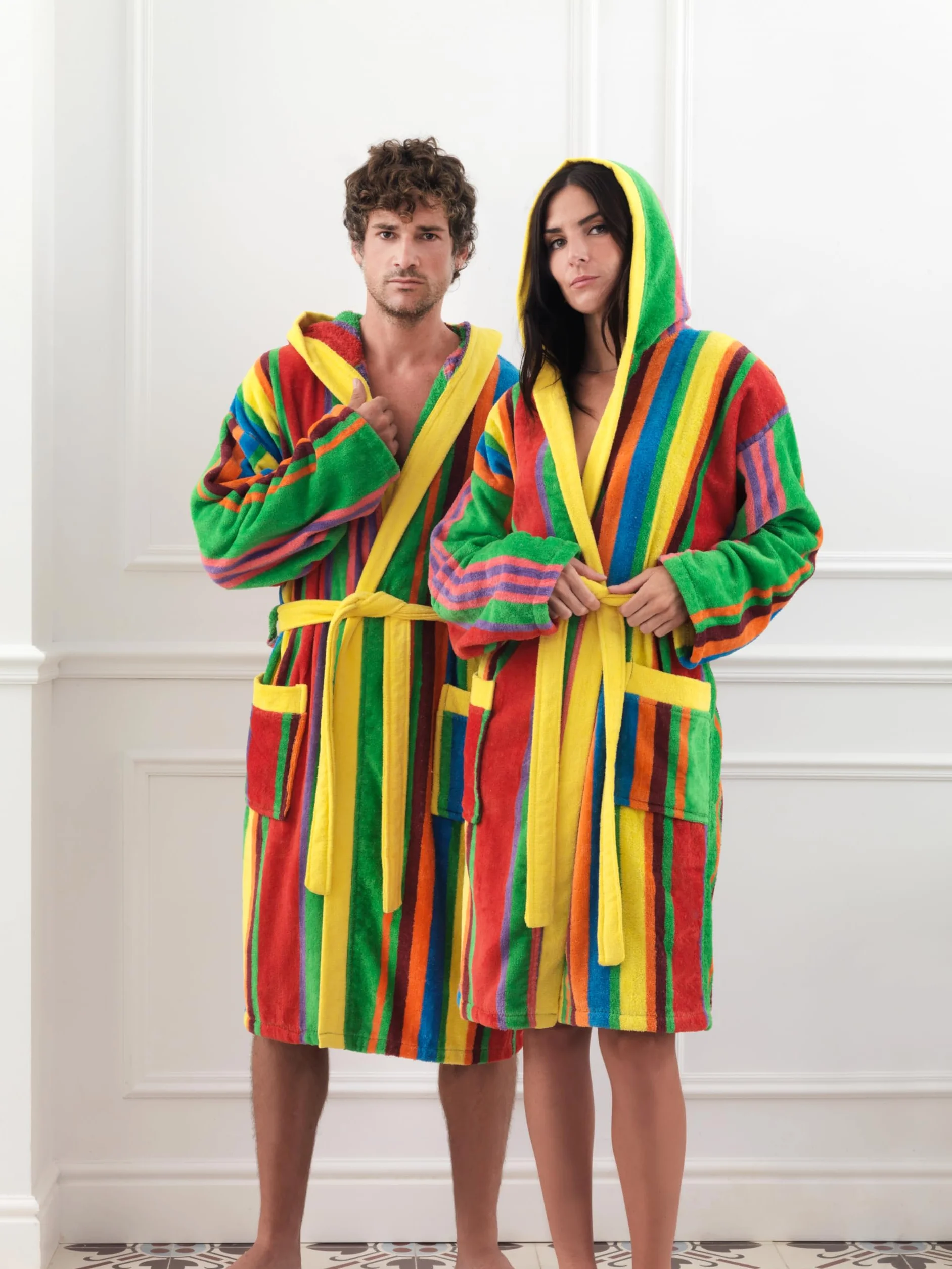 Albornoz Jacquard 100% Algodón 500 g/m² Alta Absorción