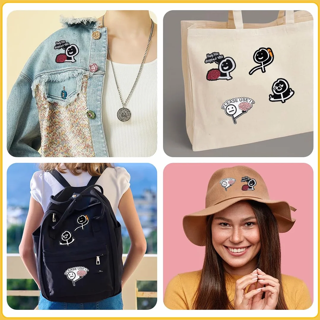 Broches de Dibujos Animados Pin Insignia Smiley Face Sign Language Esmaltados Relleno Bolsa Fiesta Decoración Ropa Bolsos Sombreros
