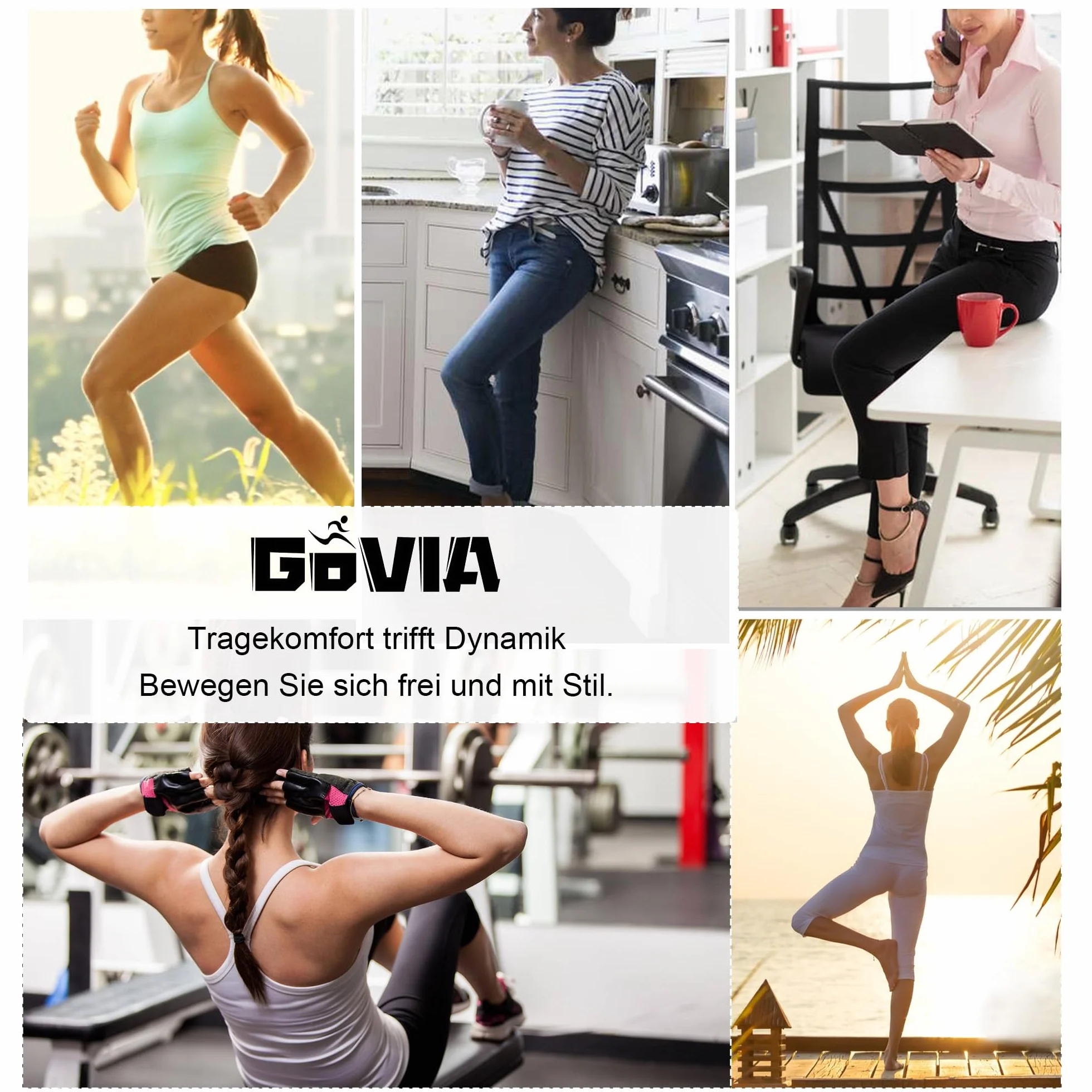 GoVIA Pack de 6 Boxer Mujer Algodon Ropa Interior Transpirable Culotte Suave Tallas S-XL