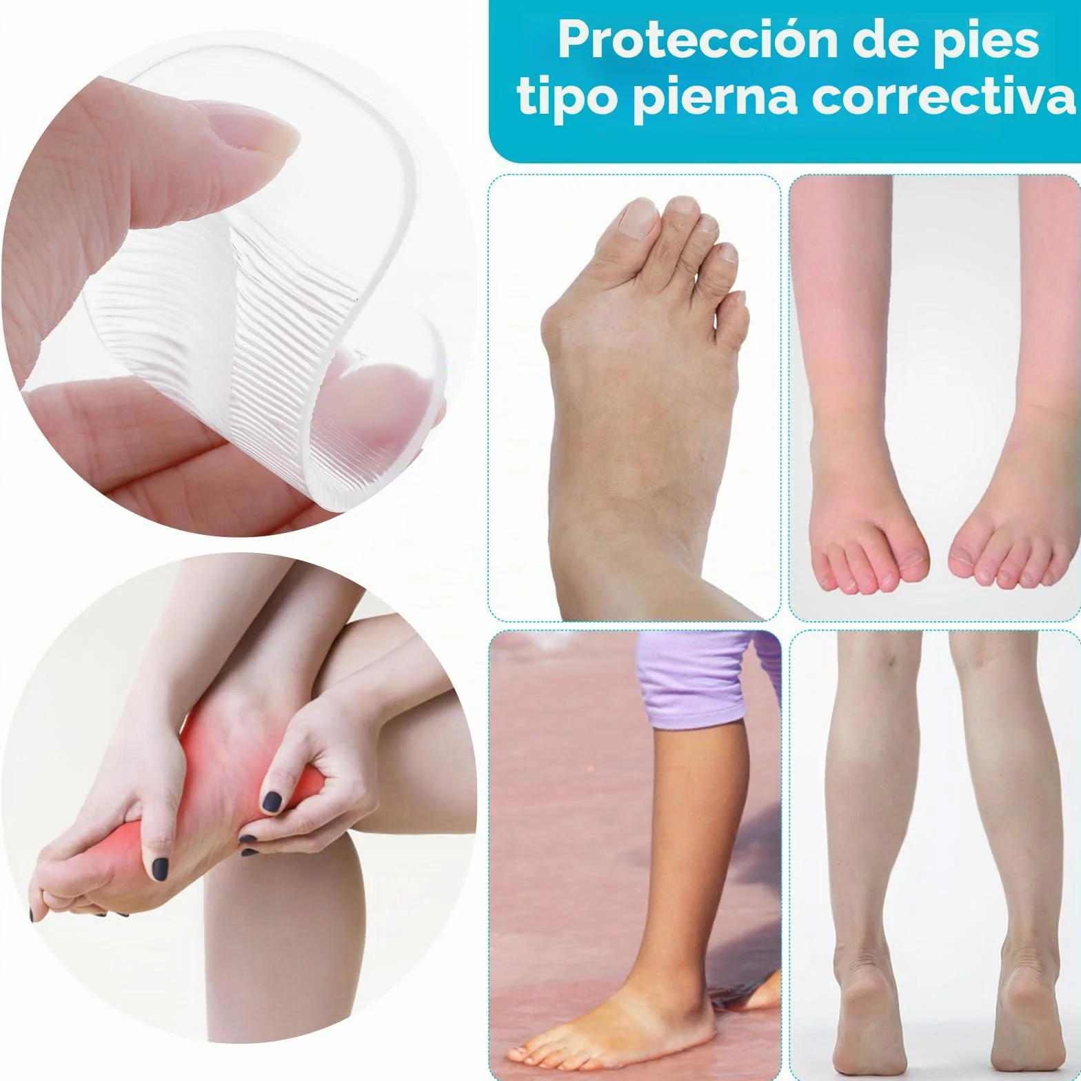 COMNICO 3 Pares Plantillas Autoadhesivas Gel Suave Silicona Transparente Alivio Fascitis Plantar Pies Planos