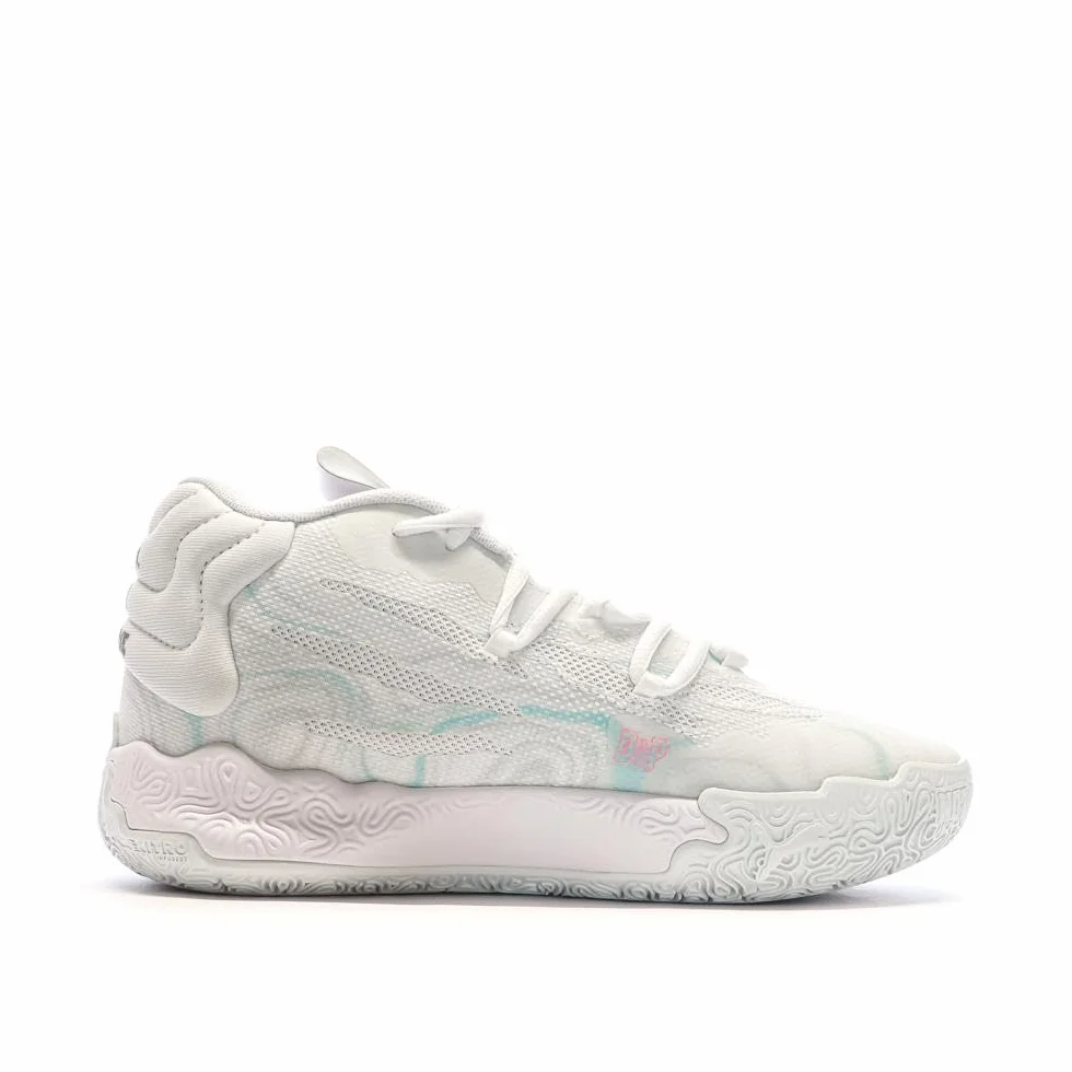 PUMA MB.03 Iridescent Zapatillas de Baloncesto Blancas Niño Niña