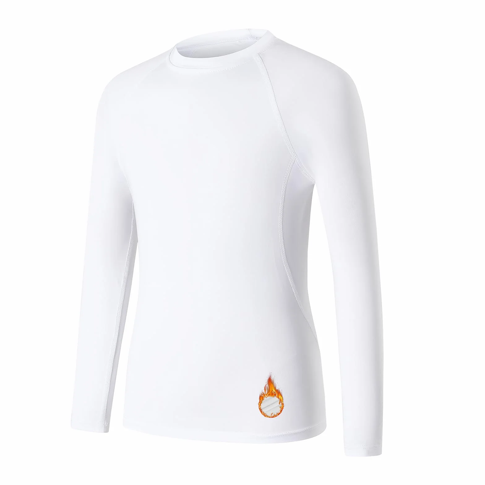 HYCOPROT Camiseta Térmica Manga Larga Niños Ropa Interior Forro Polar Transpirable Esquiar Invierno Fútbol Senderismo Ciclismo