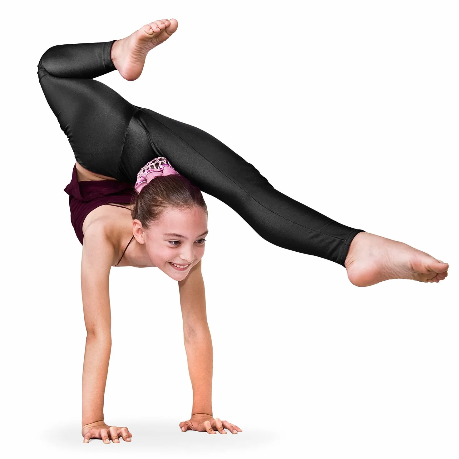 Pantalones para niña Danza Gimnasia con Purpurina Brillante NewL