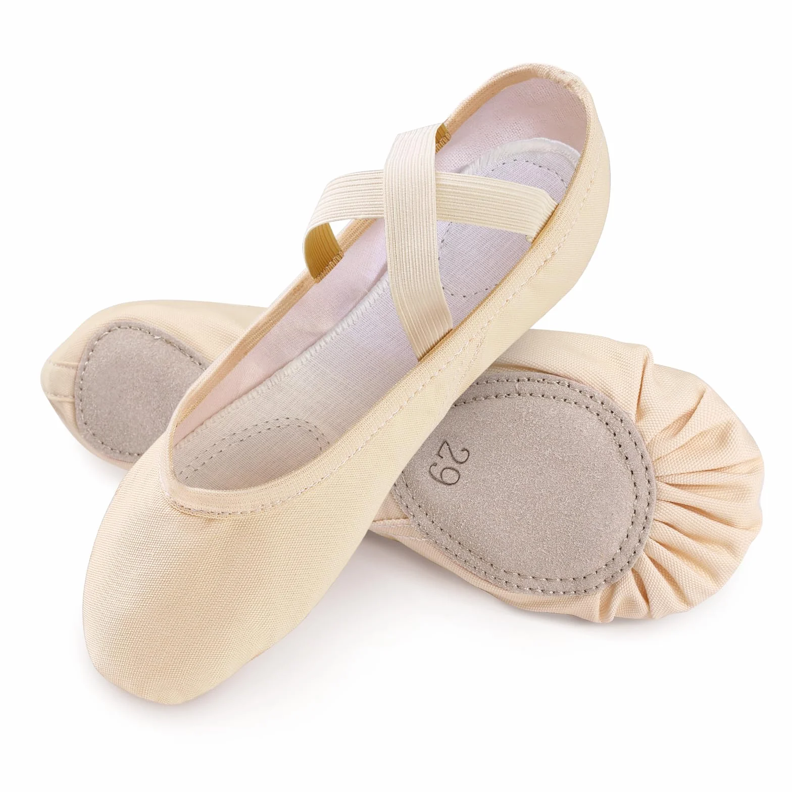 Zapatillas de Ballet Niña Suela Partida Cuero Punteras Gimnasia Ritmica Tallas 21-44 EU