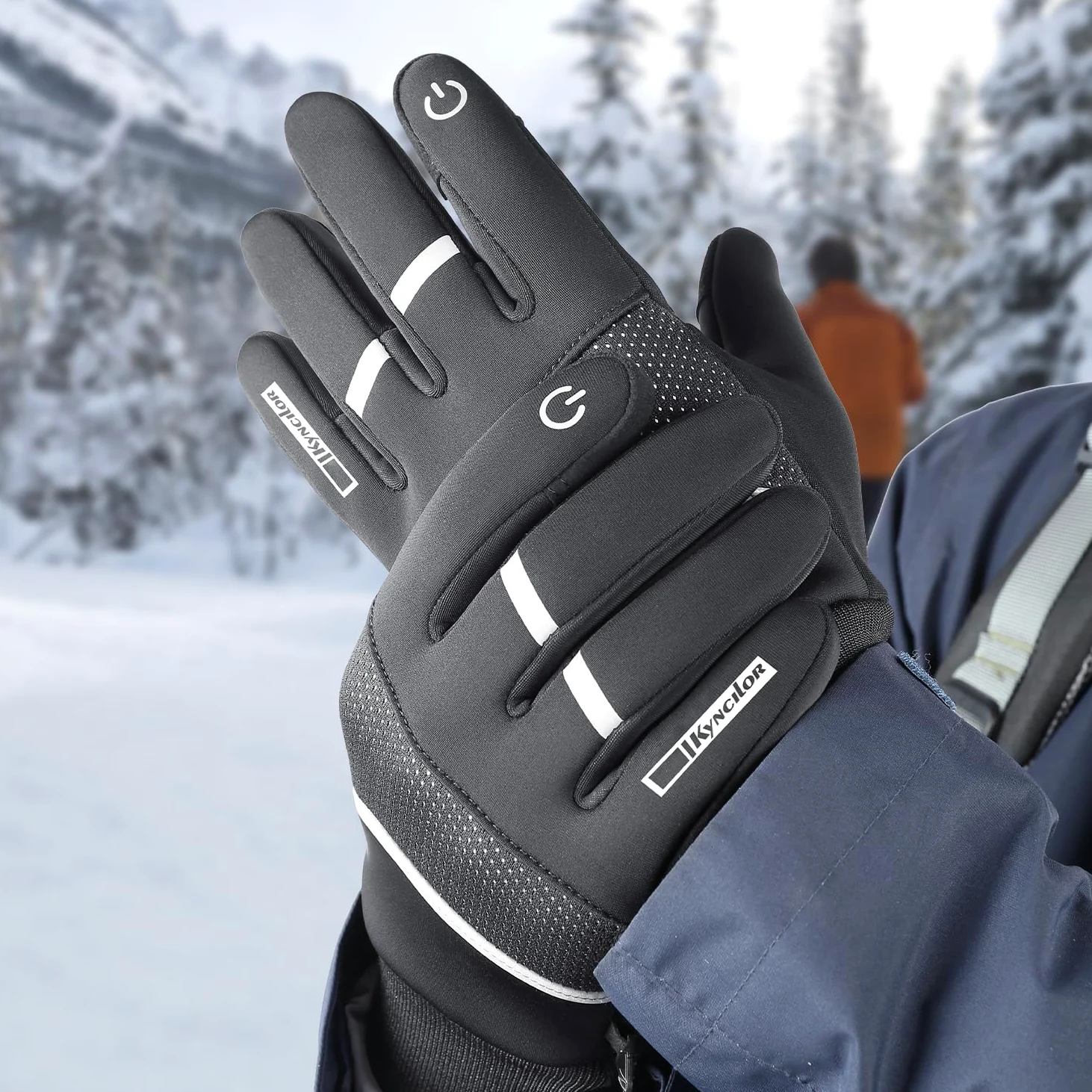 Guante de Invierno Hombre Térmicos para Mujer con Dedos para Pantalla Táctil, Resistentes al Agua, Agarre Antideslizante para Correr, Trabajar y Conducir