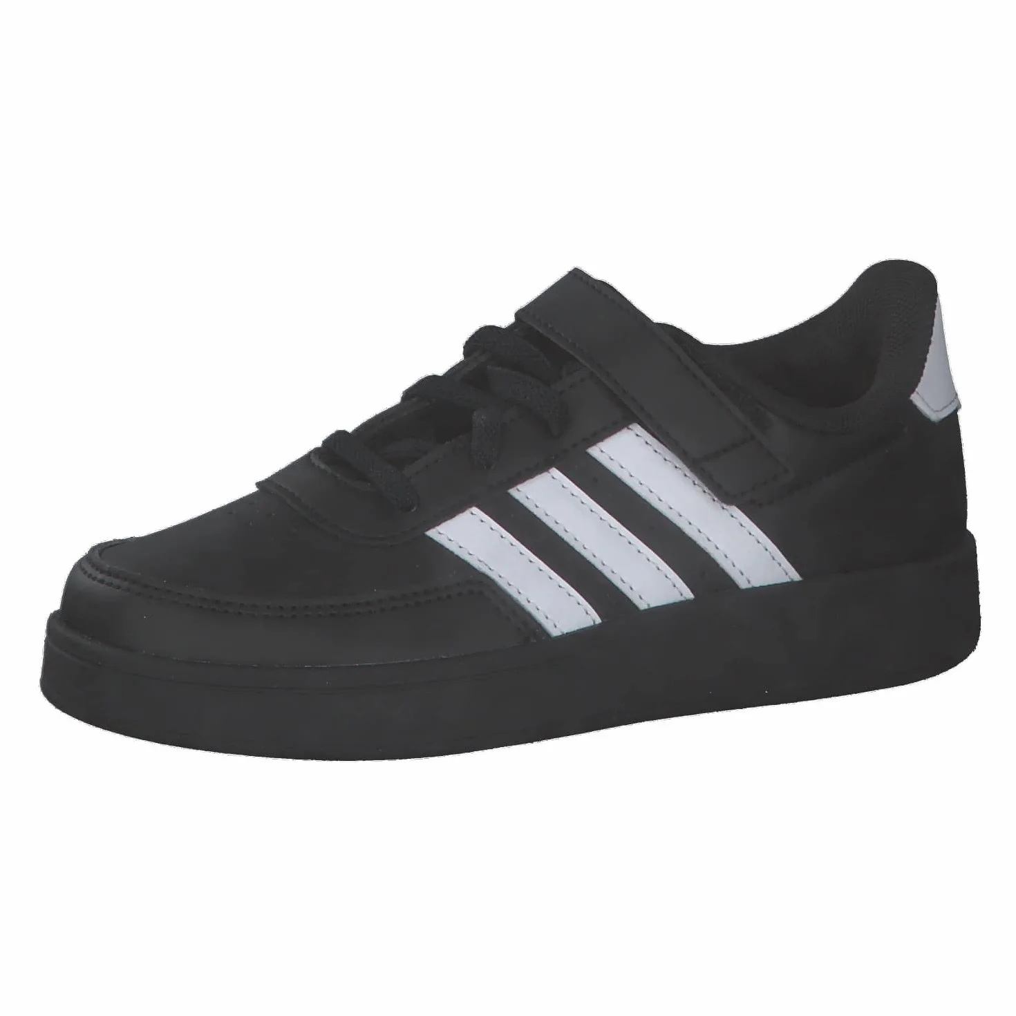 adidas Breaknet Lifestyle Court Elastic Lace Top Strap Shoes, Core Black/Cloud White, 33 EU