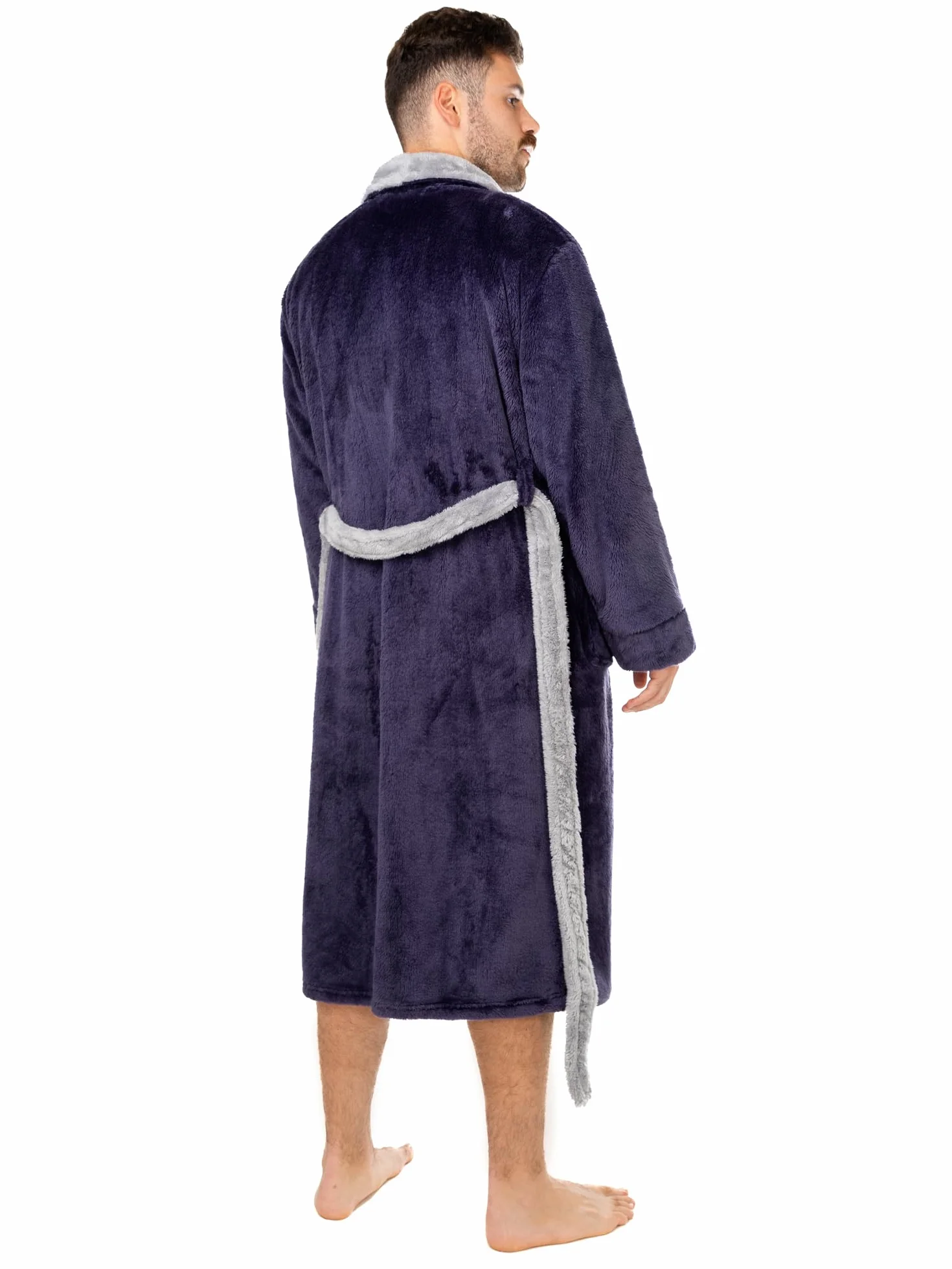 LEBENGOOD Bata Hombre Invierno, Albornoz Hombre Coralina, Batas de Casa Polar, Suave, Acogedor, Microfibra OEKO-TEX®