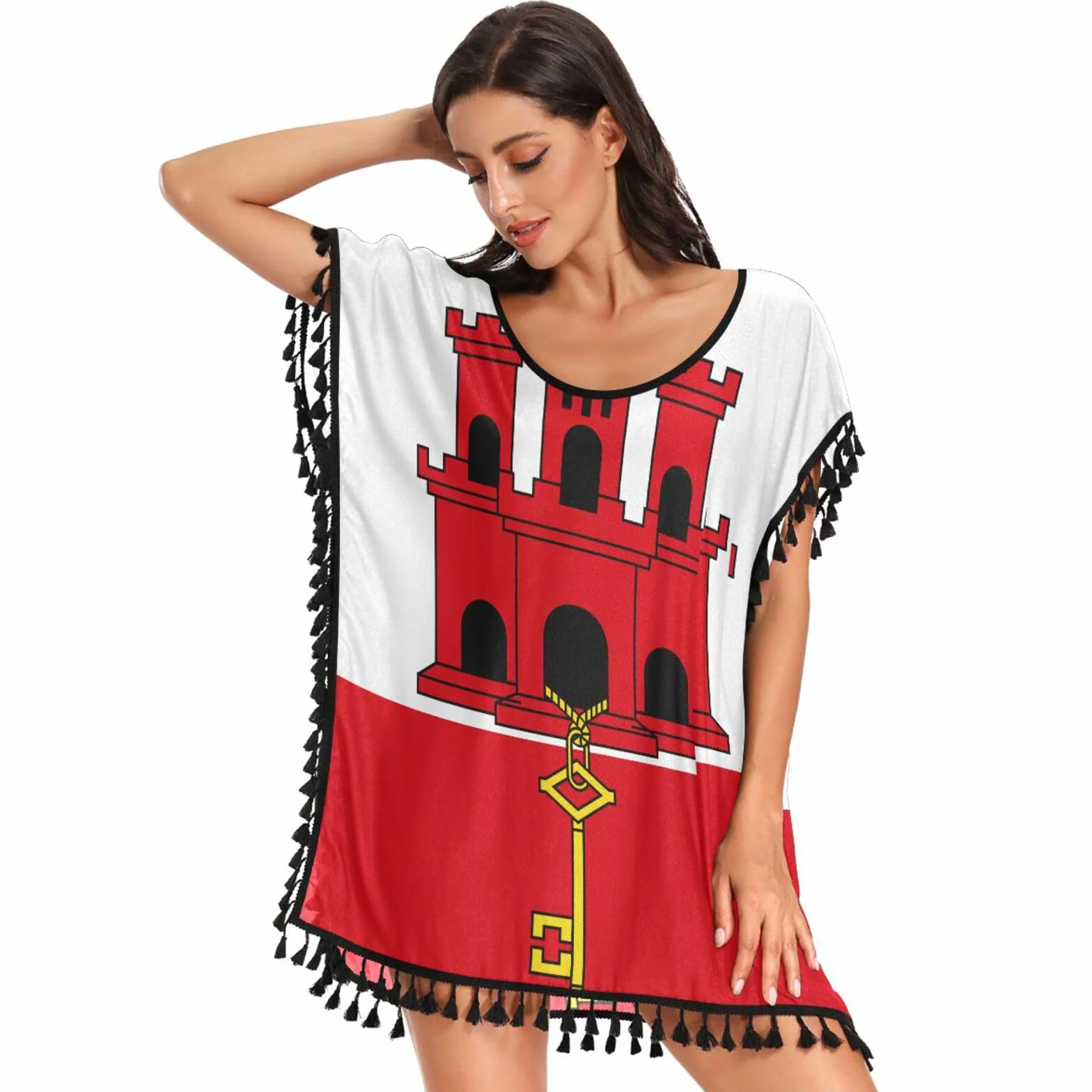 Bandera de Gibraltar traje de baño mujer vestido playa