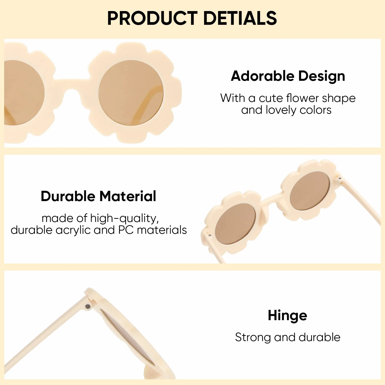 DRESHOW Kids Gafas de Sol Redondas para Niñas Niños