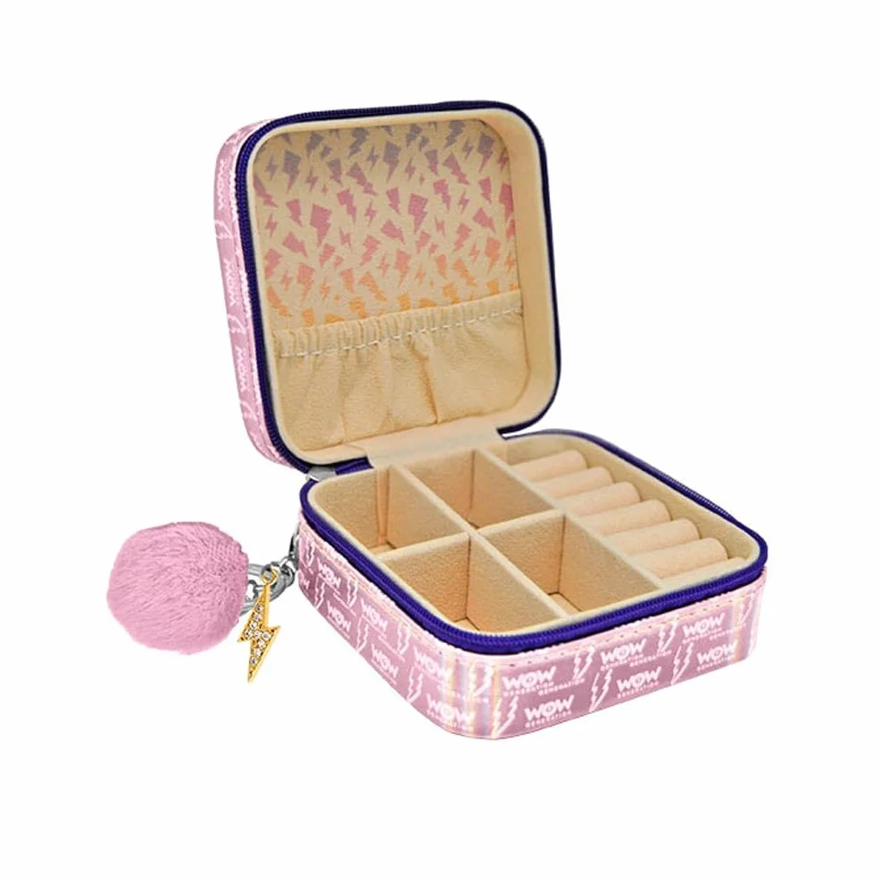 WOW GENERATION Joyero de Viaje para niñas, Diseño Metalizado con Compartimentos para Joyas