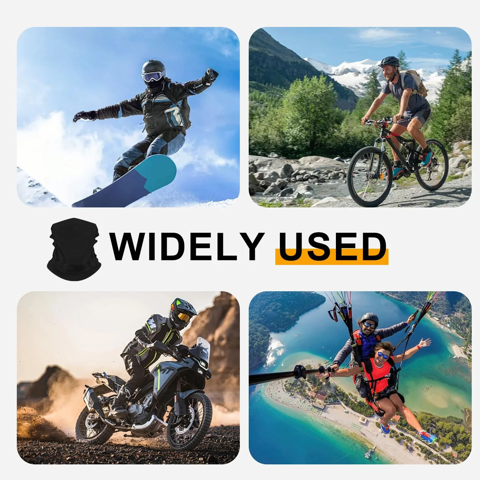 Calentador De Cuello Multifuncional Para Hombre Y Muje, Mascarilla De Alta Elasticidad, Transpirable Y Térmico Para Ciclismo, Esquí, Running Y Actividades Al Aire Libre, Bufanda Tubular