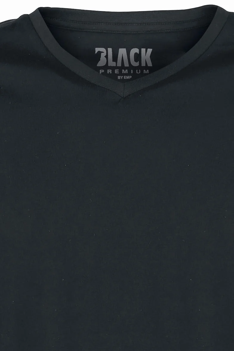 Black Premium by EMP Hombre Pack de Dos Mangas largas Negras
