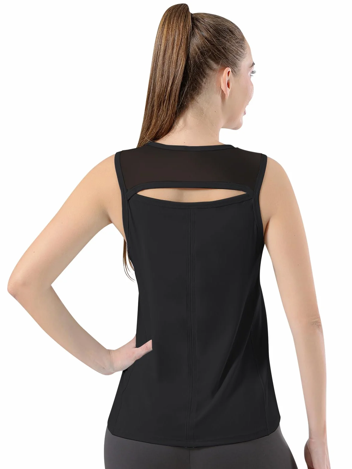 Bezioner Camiseta Deportiva Mujer sin Mangas Malla Tirantes Tops para Tenis Golf Yoga Correr
