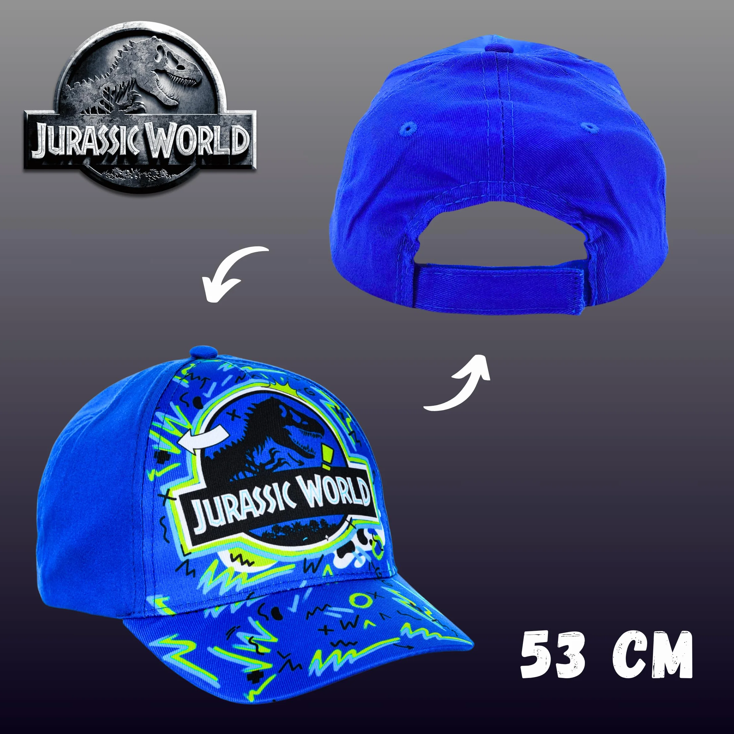 Gorra y Gafas de Sol Jurassic World para Niños Protección UV Verano