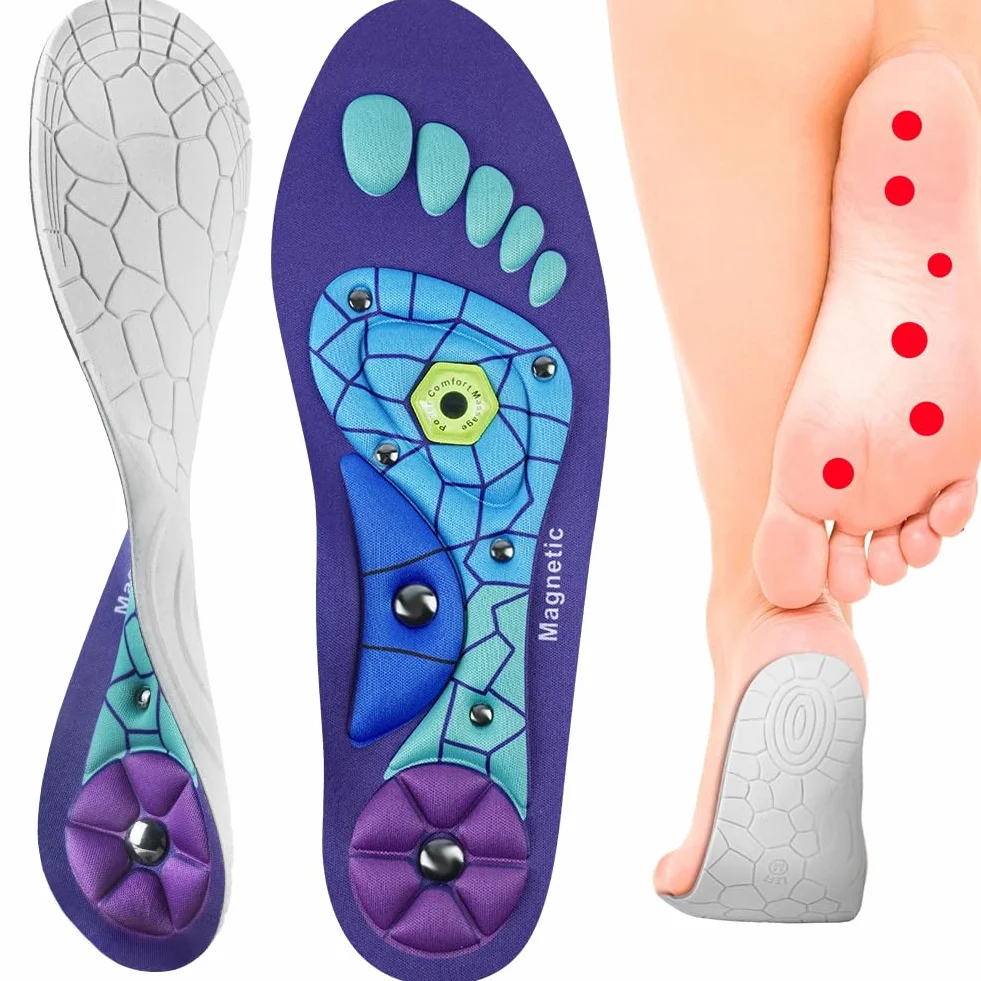 Plantillas Magneticas de Acupresión para Fascitis Plantar, Ortopedicas de Gel, Unisex 35-39