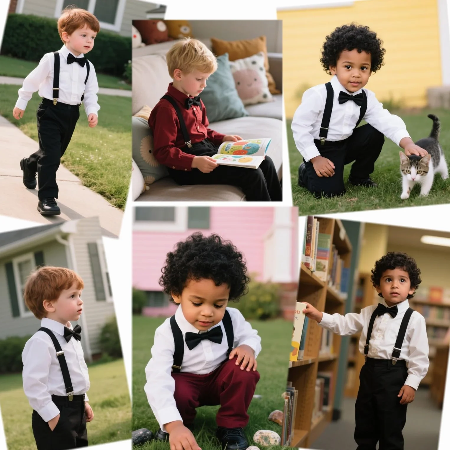 JZK Juego de pajarita y tirantes negros para niños 135 cm ajustables en forma de Y