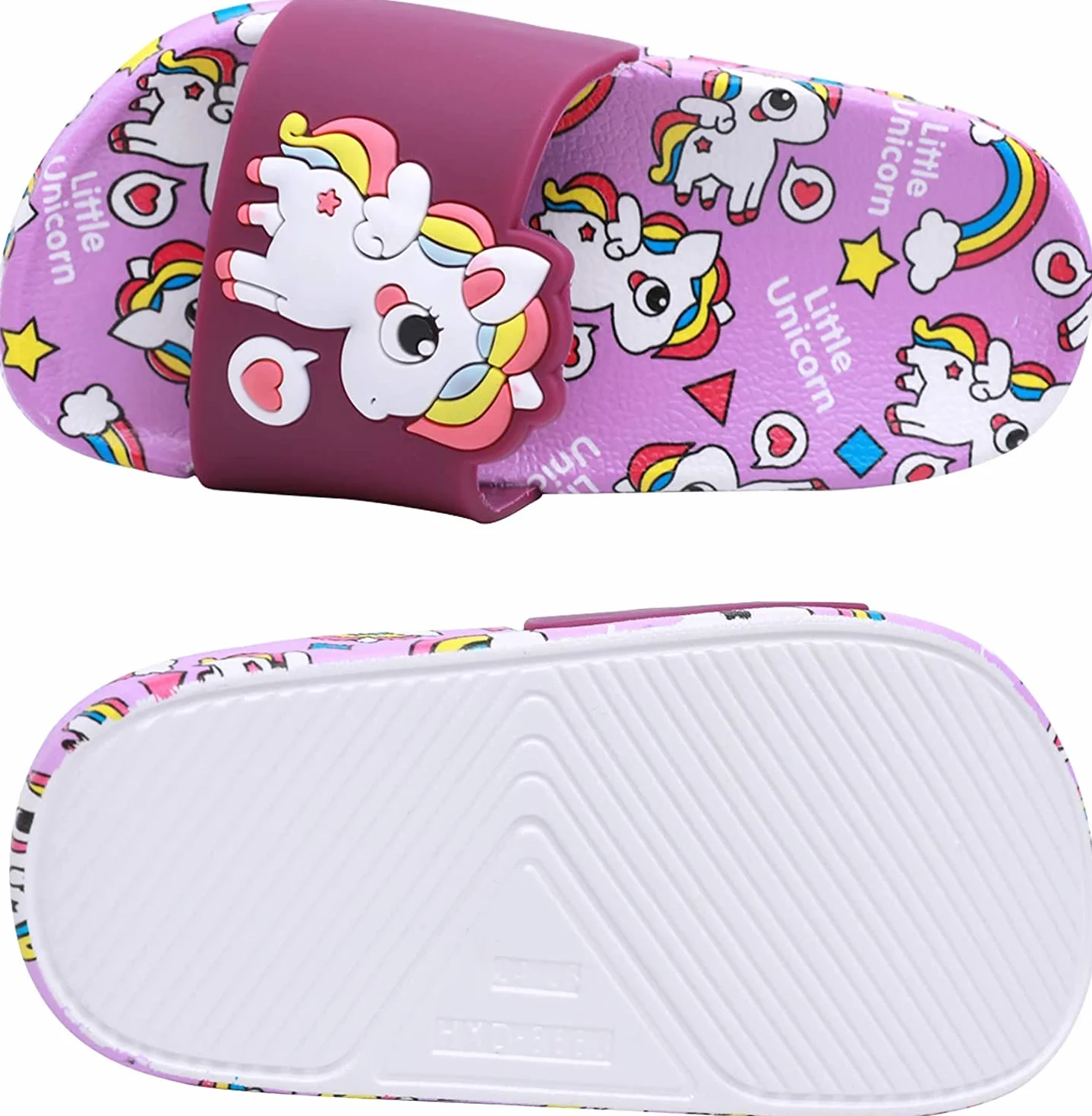 Chanclas para Niñas Sandalias de Baño Antideslizantes Unicornio