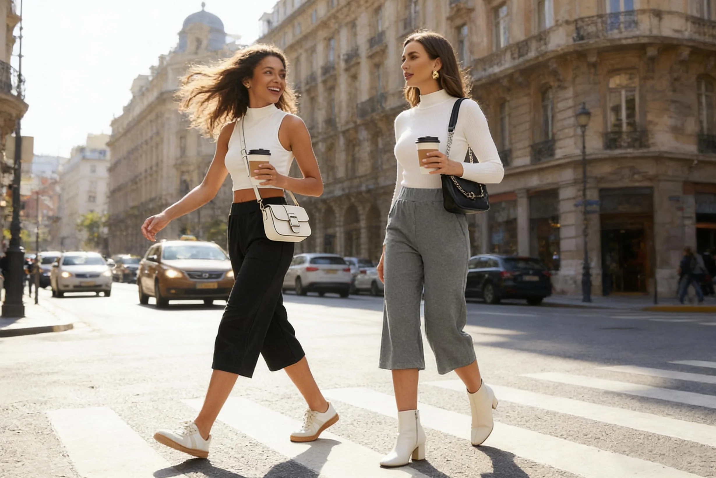 Pantalones Chándal Mujer 3/4 Capri Verano Deportivos con Bolsillos Cintura Alta Elástica Yoga Fitness Correr