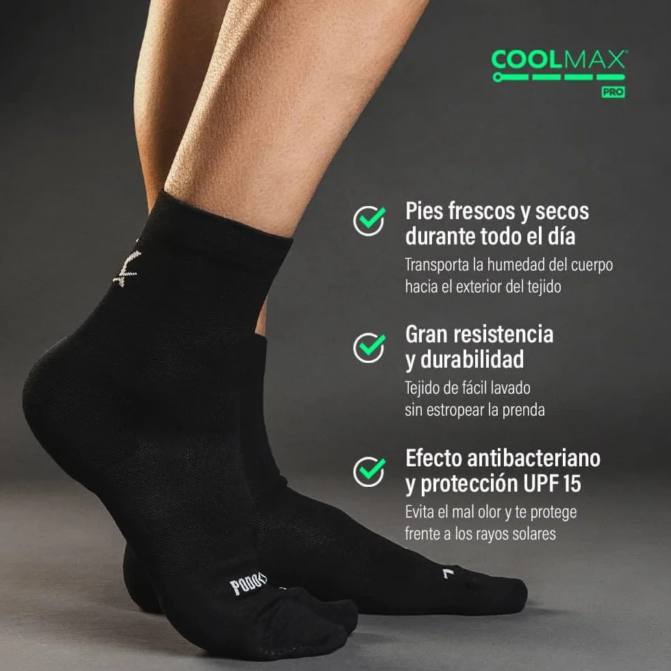 Calcetines Fascitis Plantar Hombre y Mujer | Calcetines de Compresion con Tejido Coolmax | Contiene Almohadillado Estratégico y Separación del primer dedo | Fabricado en España