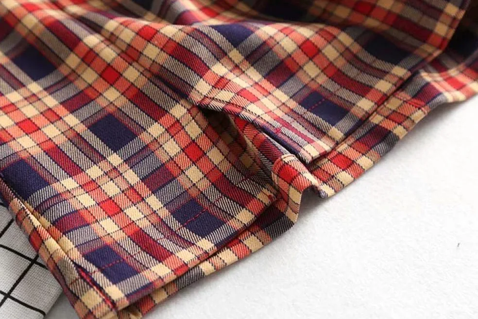 Falda Mujer Mini,Falda De Talle Alto A-Line Falda De Tartán De Doble Cara Dividida A Cuadros Verano Sexy Gótico Lápiz Falda Ajustada con Forro De Cremallera Pantalones Cortos para Niñas Damas En