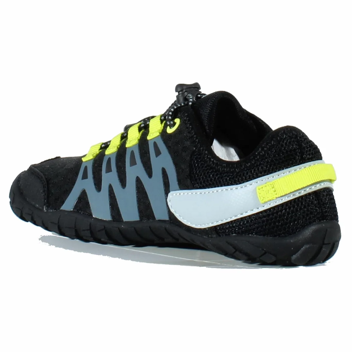 HI-TEC Zapatillas Barefoot Niño Abyss Junior Deportivas Montaña Senderismo Calzado Respetuoso Minimalista Transpirable Flexible Black-Lime 30