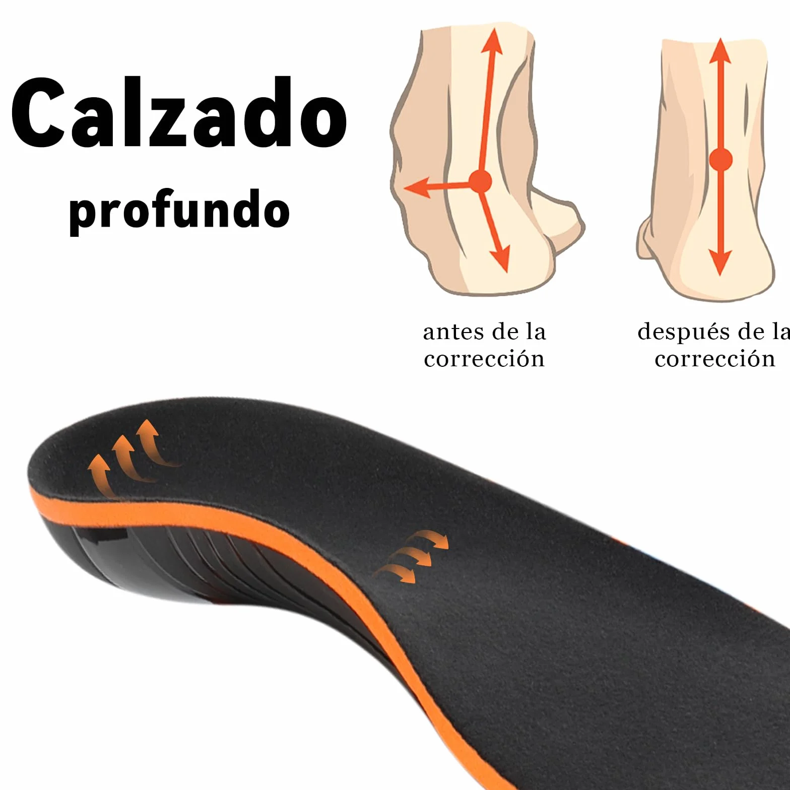 Plantillas Fascitis Plantar para Pies Planos 36-47 EU