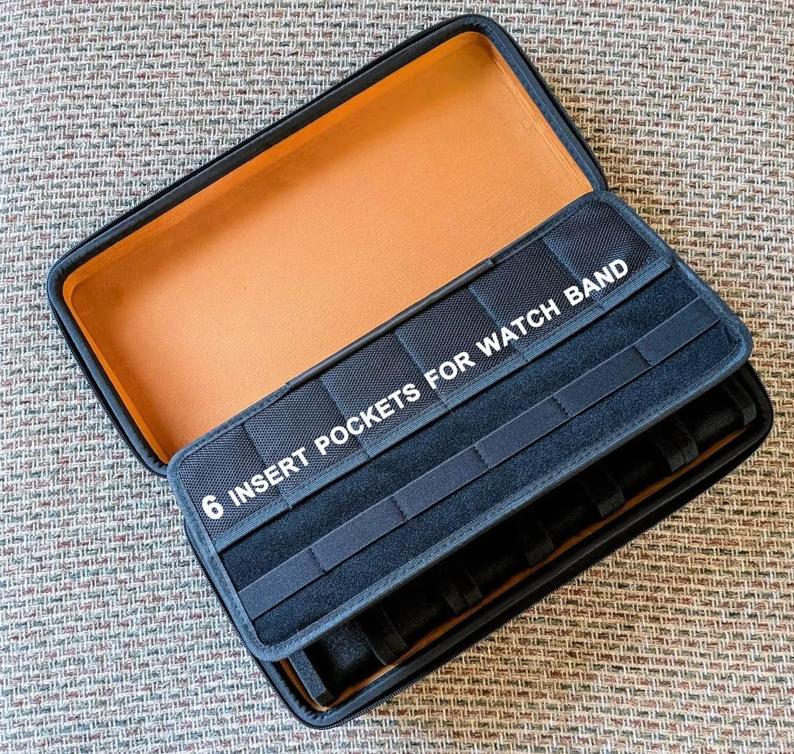 Estuche para Reloj de 12 Ranuras, Caja organizadora de Viaje Hardshell