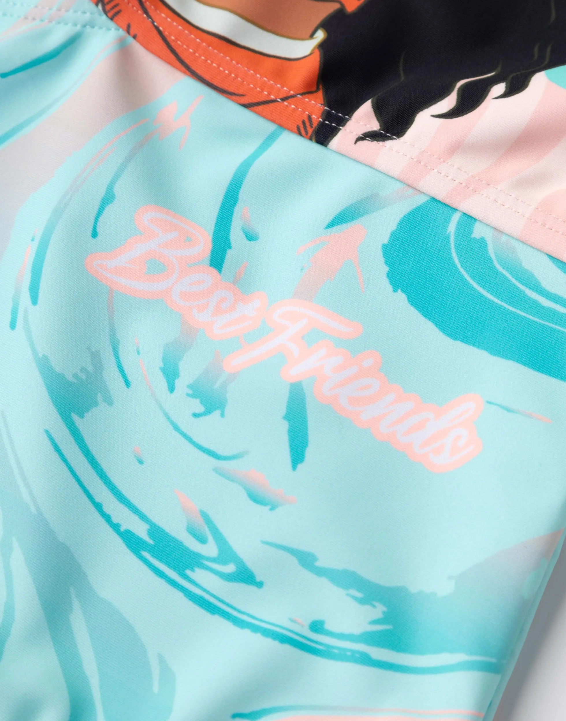 Disney Bañador Moana Niña Rosa Turquesa 1 Pieza Traje Baño Ondas Florales Best Friends