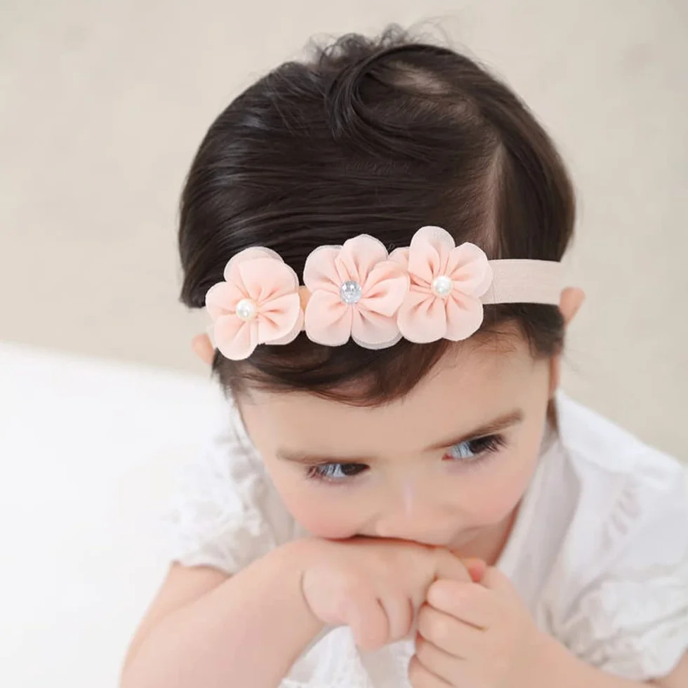 Diadema de Pelo para Bebé Cintas Florales Banda para Cabeza Niña Accesorios Fotografía