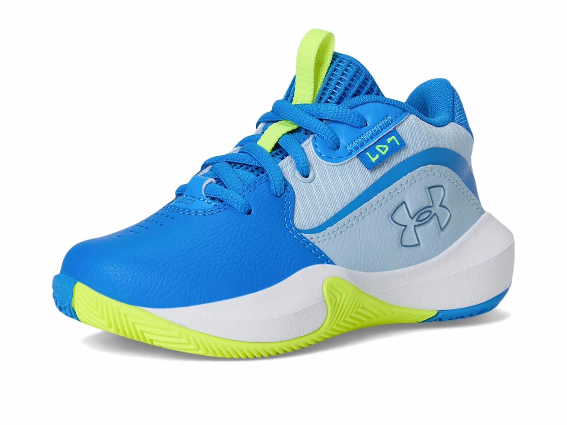 Under Armour Lockdown 7 Tenis Unisex para Niños Preescolares, Blue Calm/Blue Atlantis/Metallic, 13 Little Kid