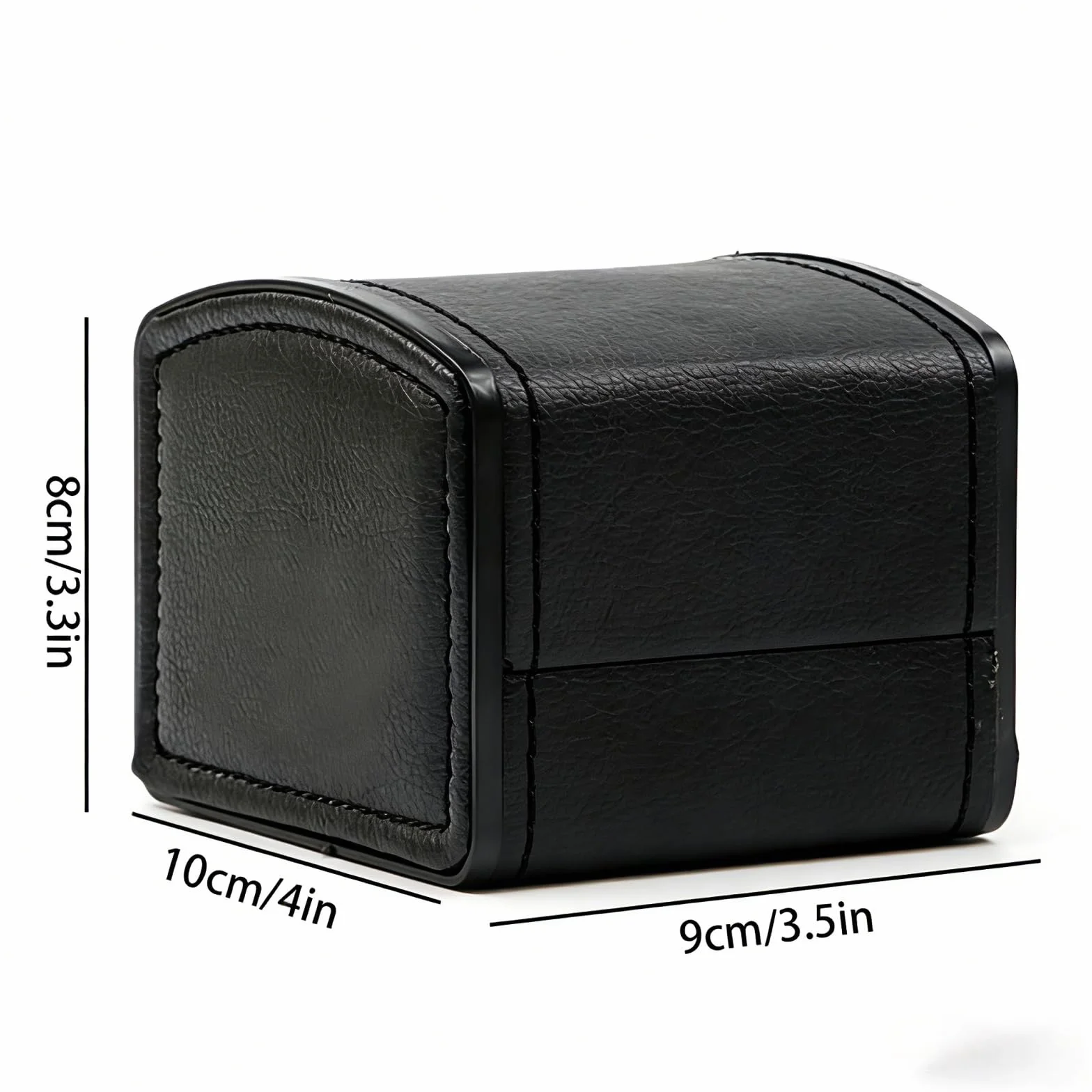 Organizador de Relojes Caja de Cuero PU para Viaje Estuche de Visualización Negro